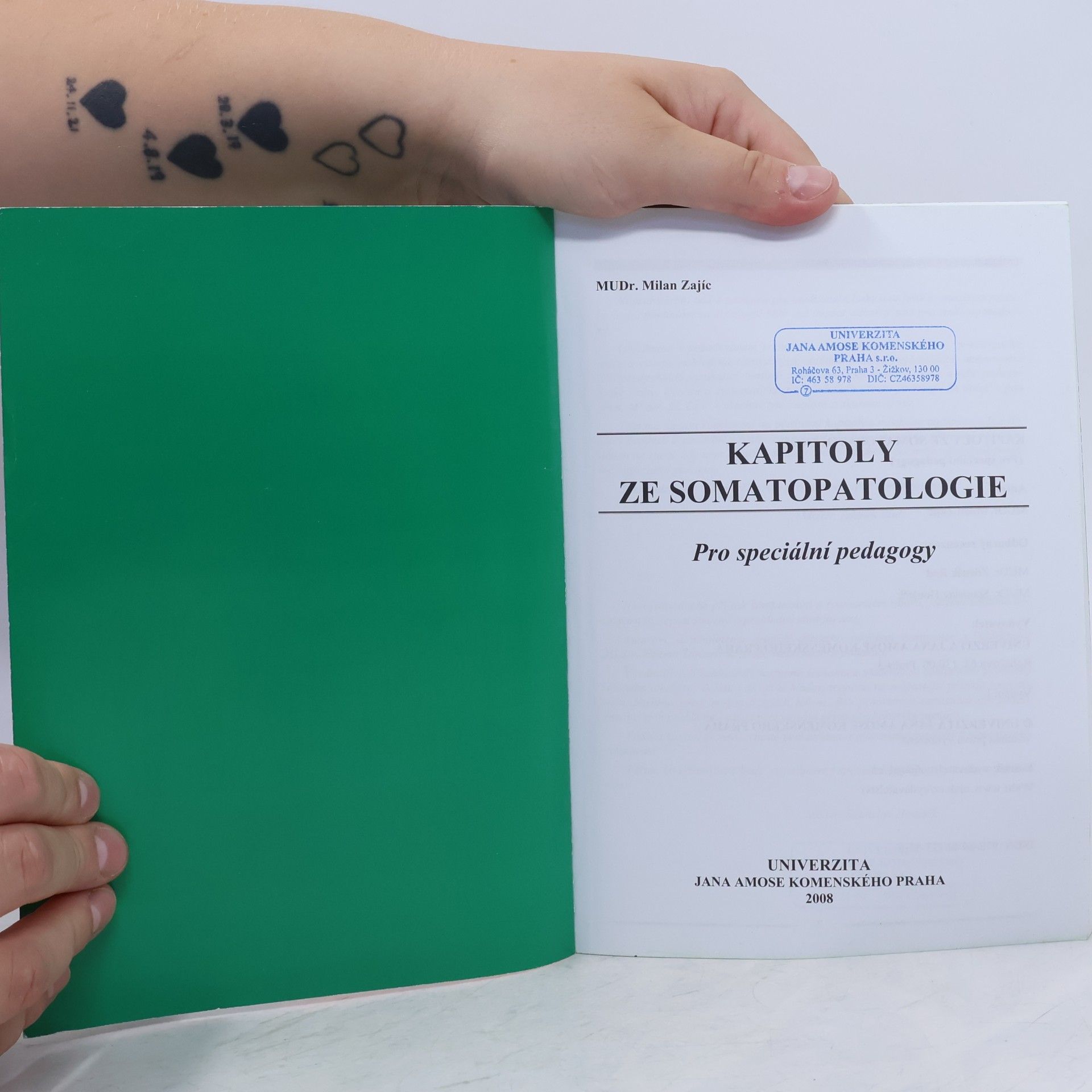 Milan Zajíc Kapitoly ze somatopatologie. Pro speciální pedagogy