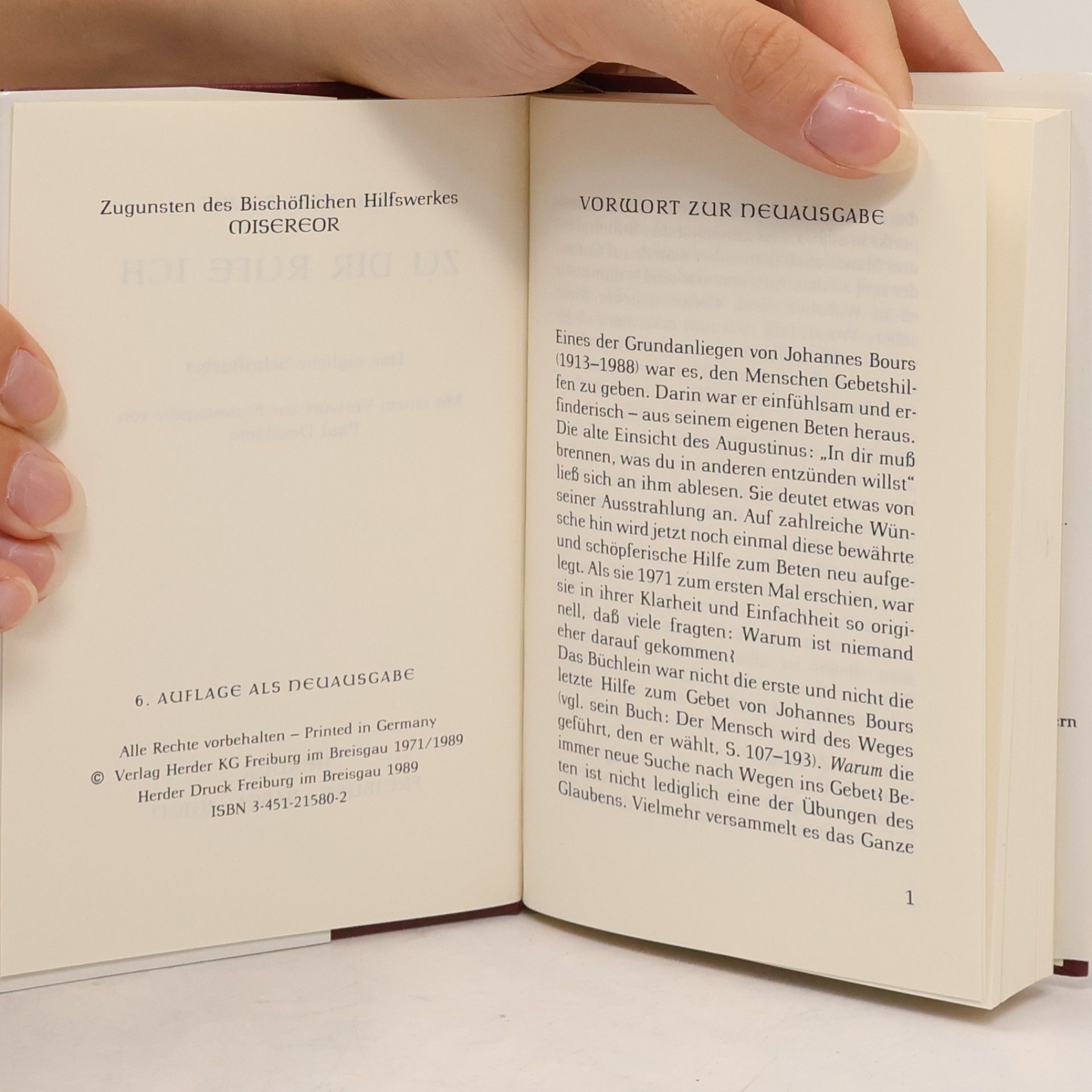 Johannes Bours Zu dir rufe ich. Das tägliche Schriftgebet