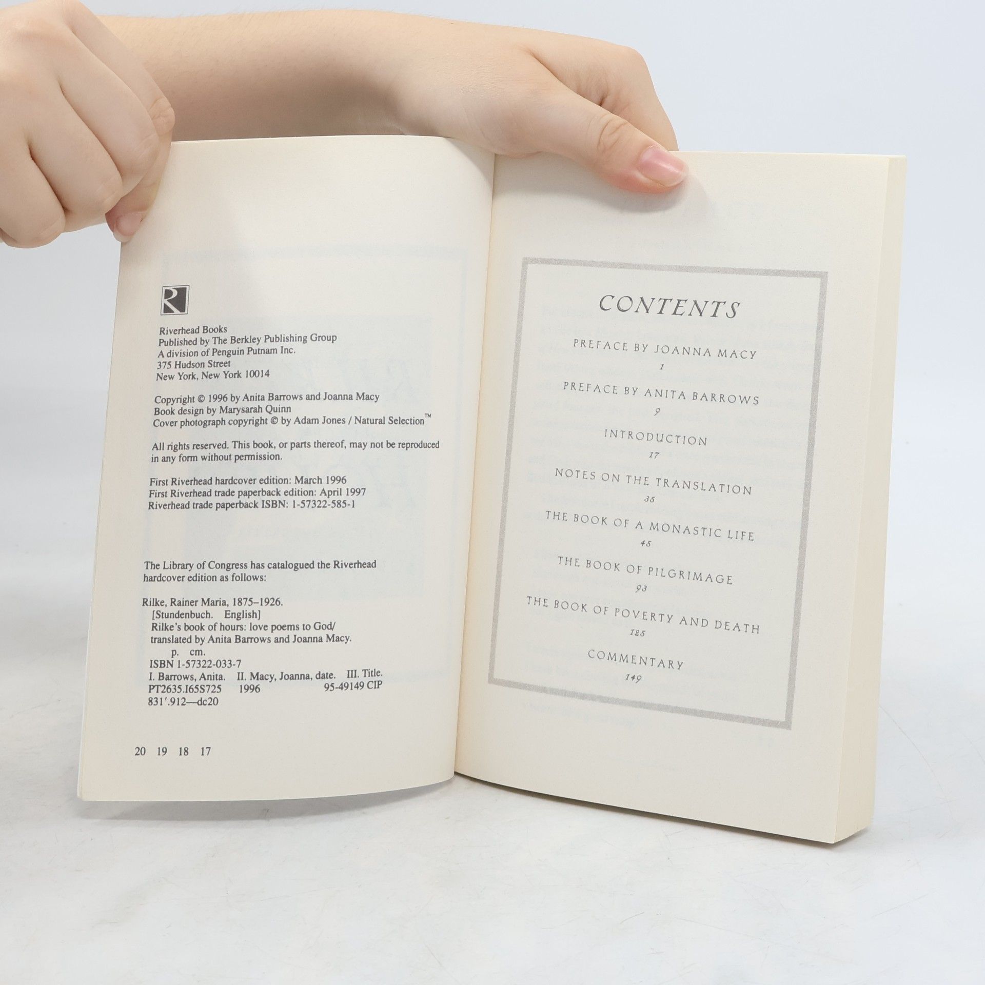 Anita Barrows Rilke's Book of Hours