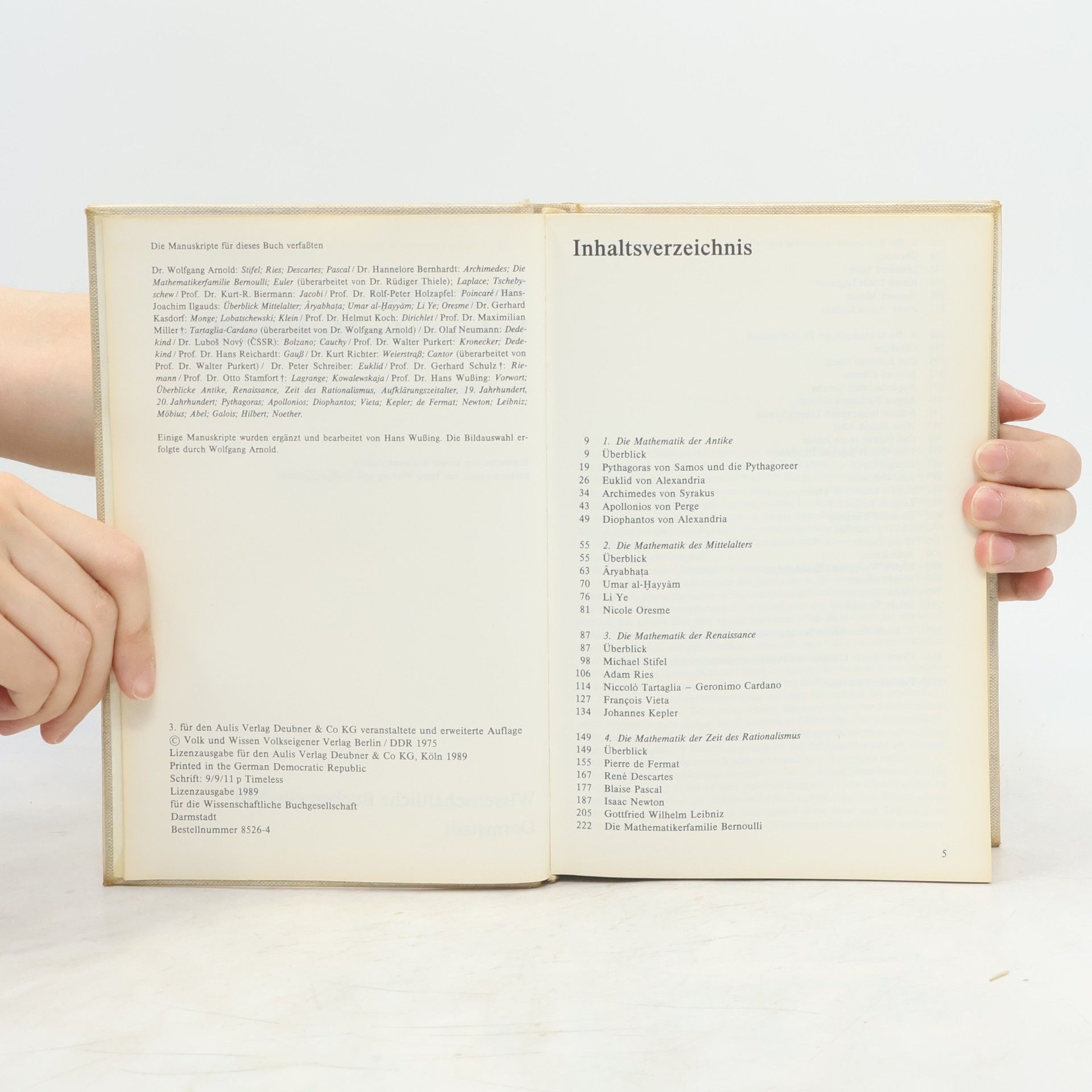 Hans Wußing Biographien bedeutender Mathematiker