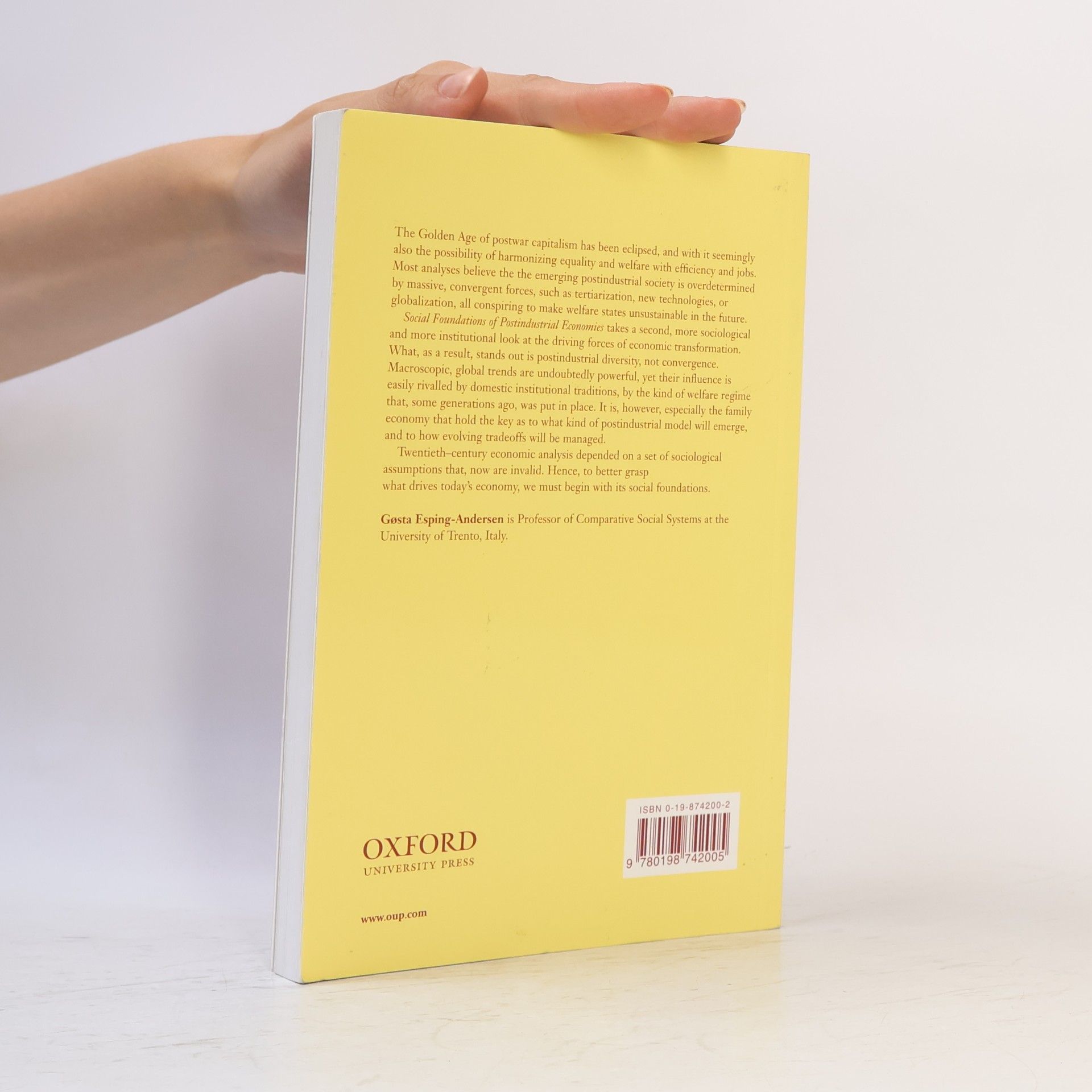 Gøsta Esping-Andersen Social Foundations of Postindustrial Economies