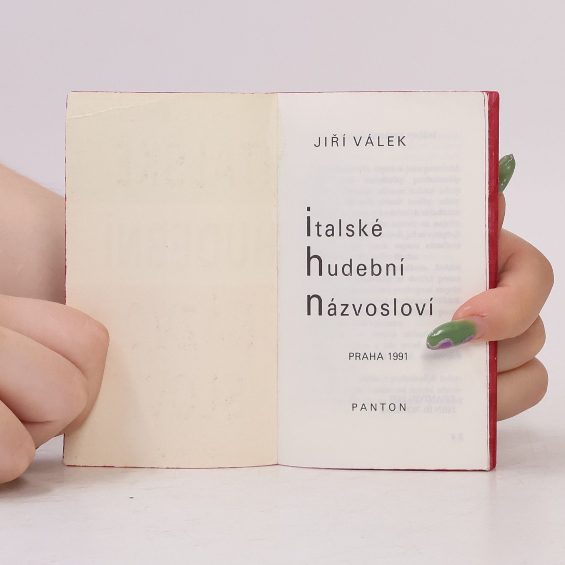 Jiří Válek Italské hudební názvosloví
