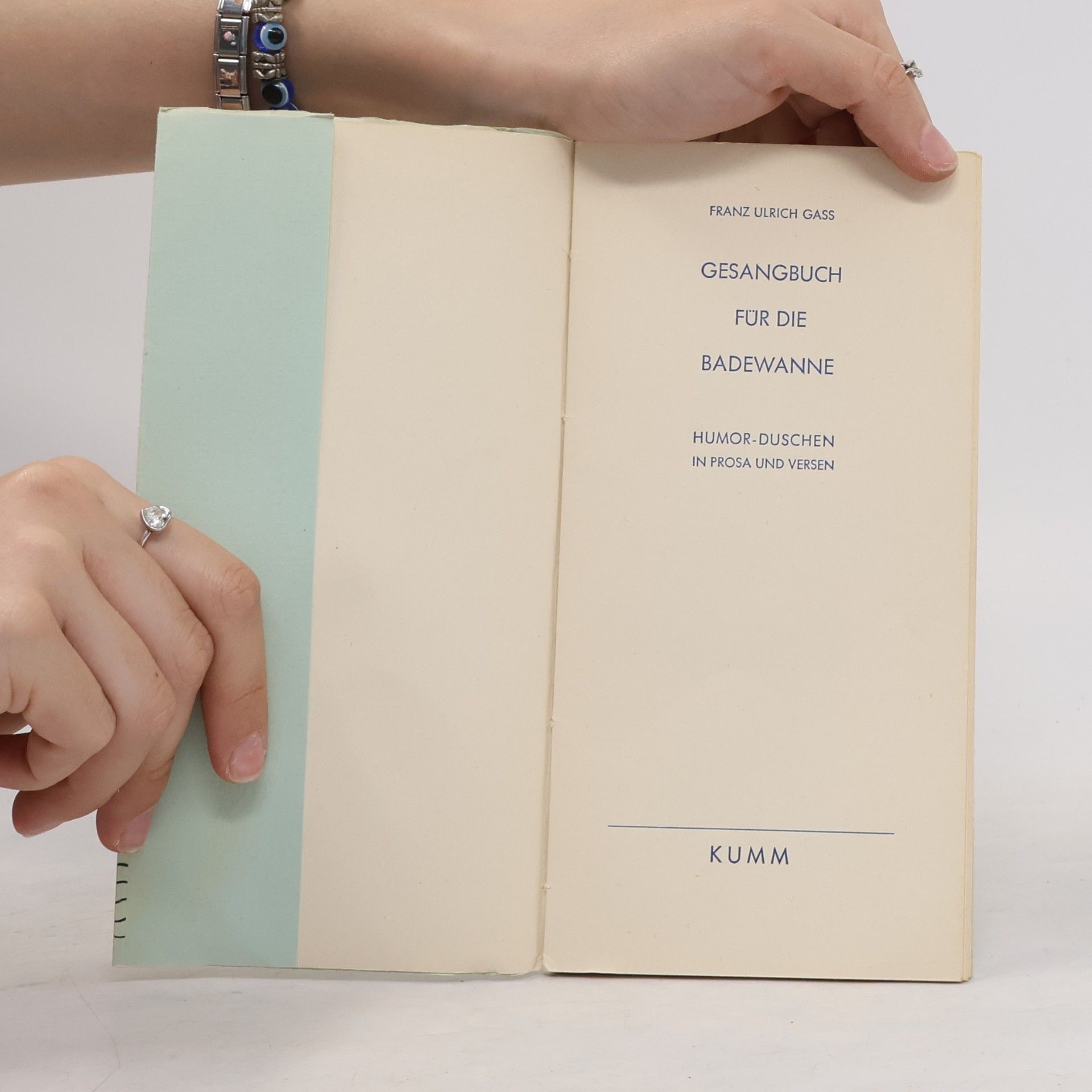 Franz Ulrich Gass Gesangbuch für die Badewanne