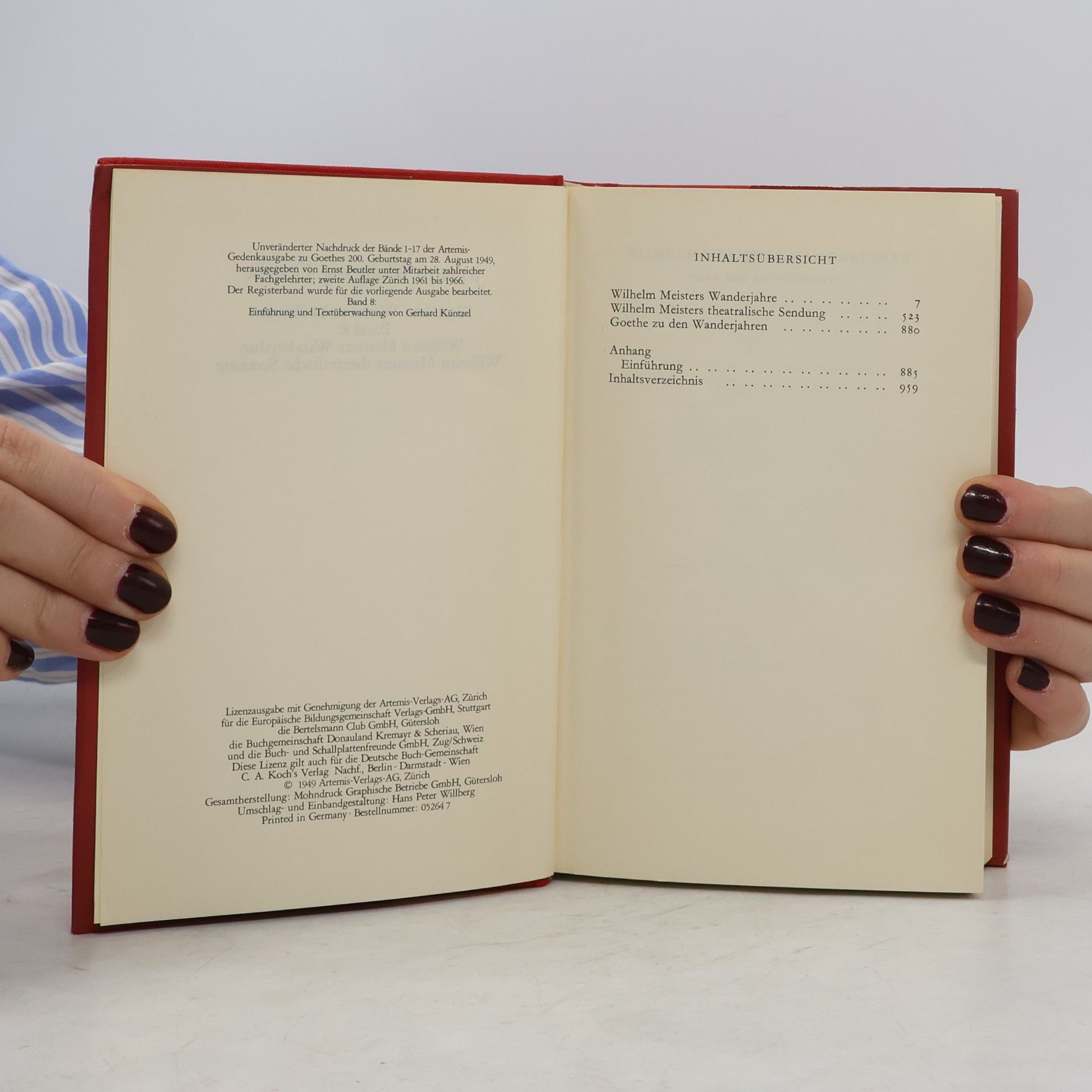 Johann Wolfgang von Goethe Sämtliche Werke 8. Wanderjahre Urmeister