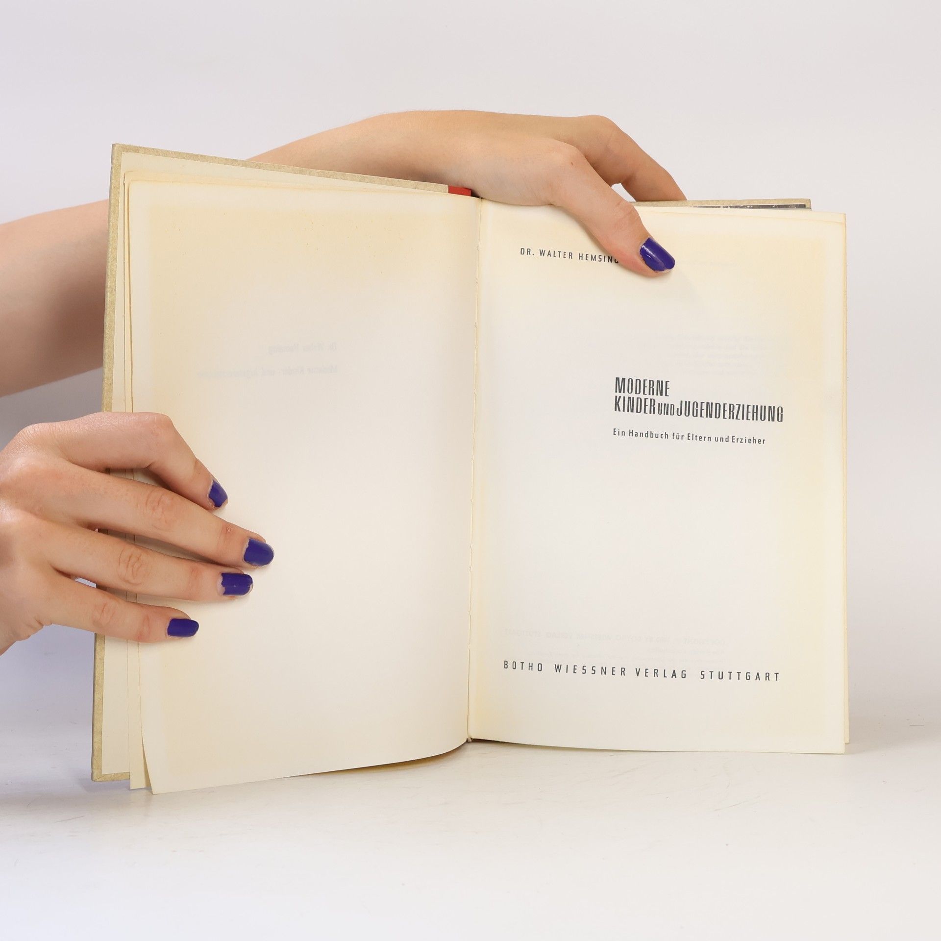 Walter Hemsing Moderne Kinder- und Jugend Erziehung