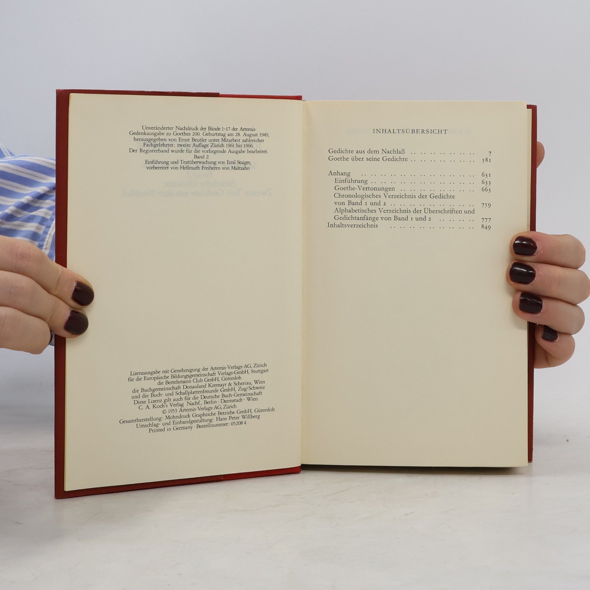 Johann Wolfgang von Goethe Goethe. Sämtliche Werke 2. Gedichte II