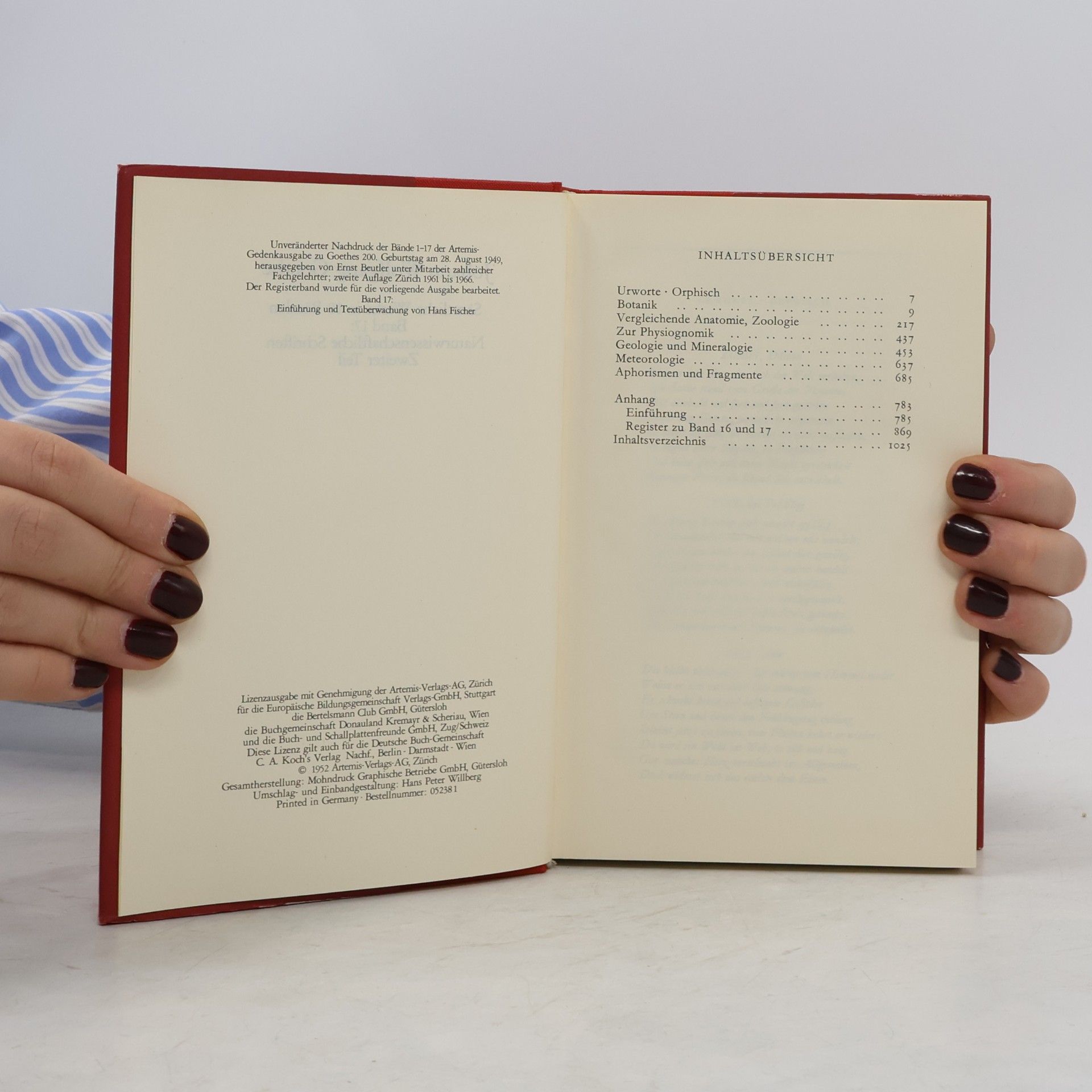 Johann Wolfgang von Goethe Goethe Sämtliche Werke 17