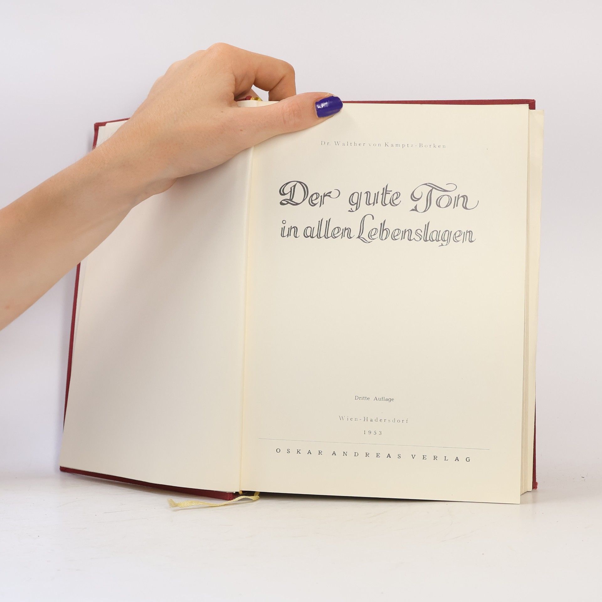 Walther von Kamptz-Borken Der gute Ton in allen Lebenslagen