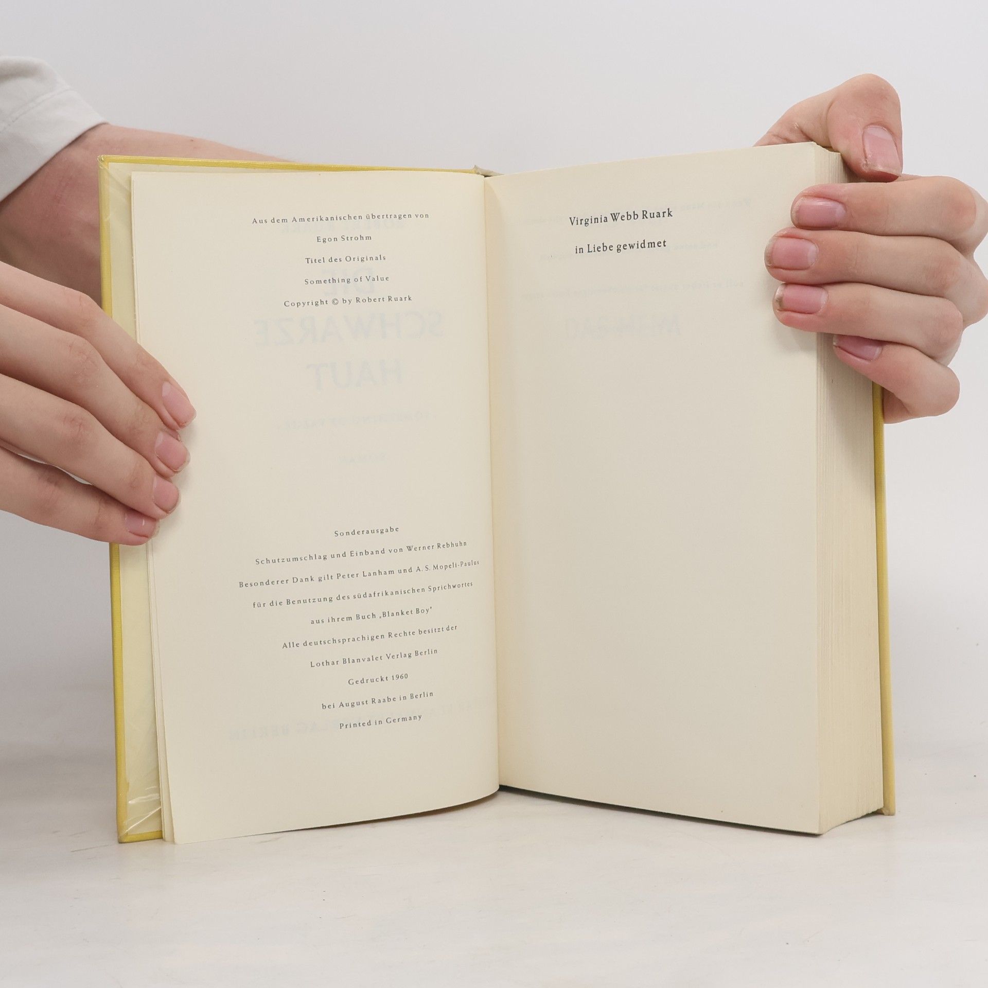 Robert Chester Ruark Die schwarze Haut