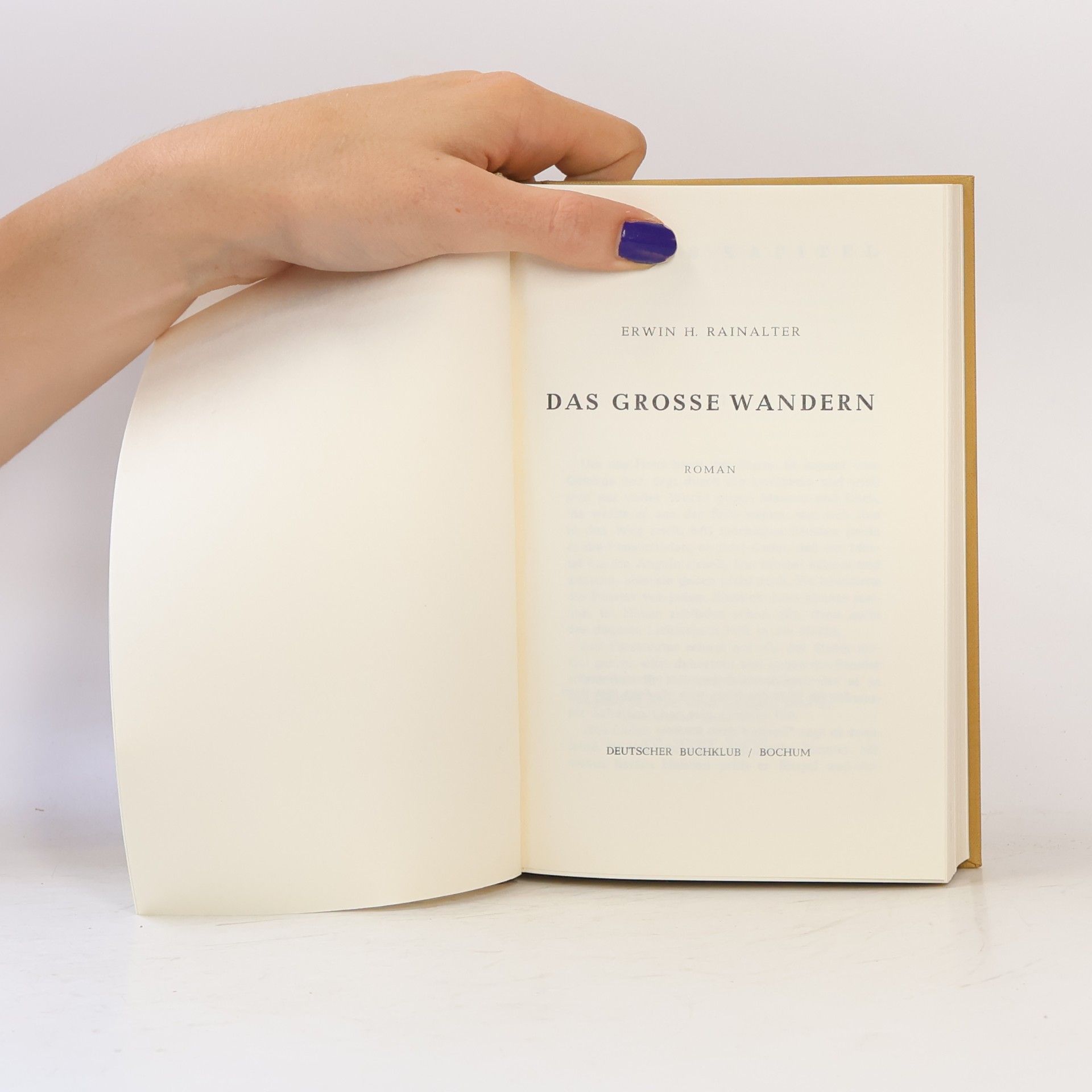 Erwin H. Rainalter Das grosse Wandern
