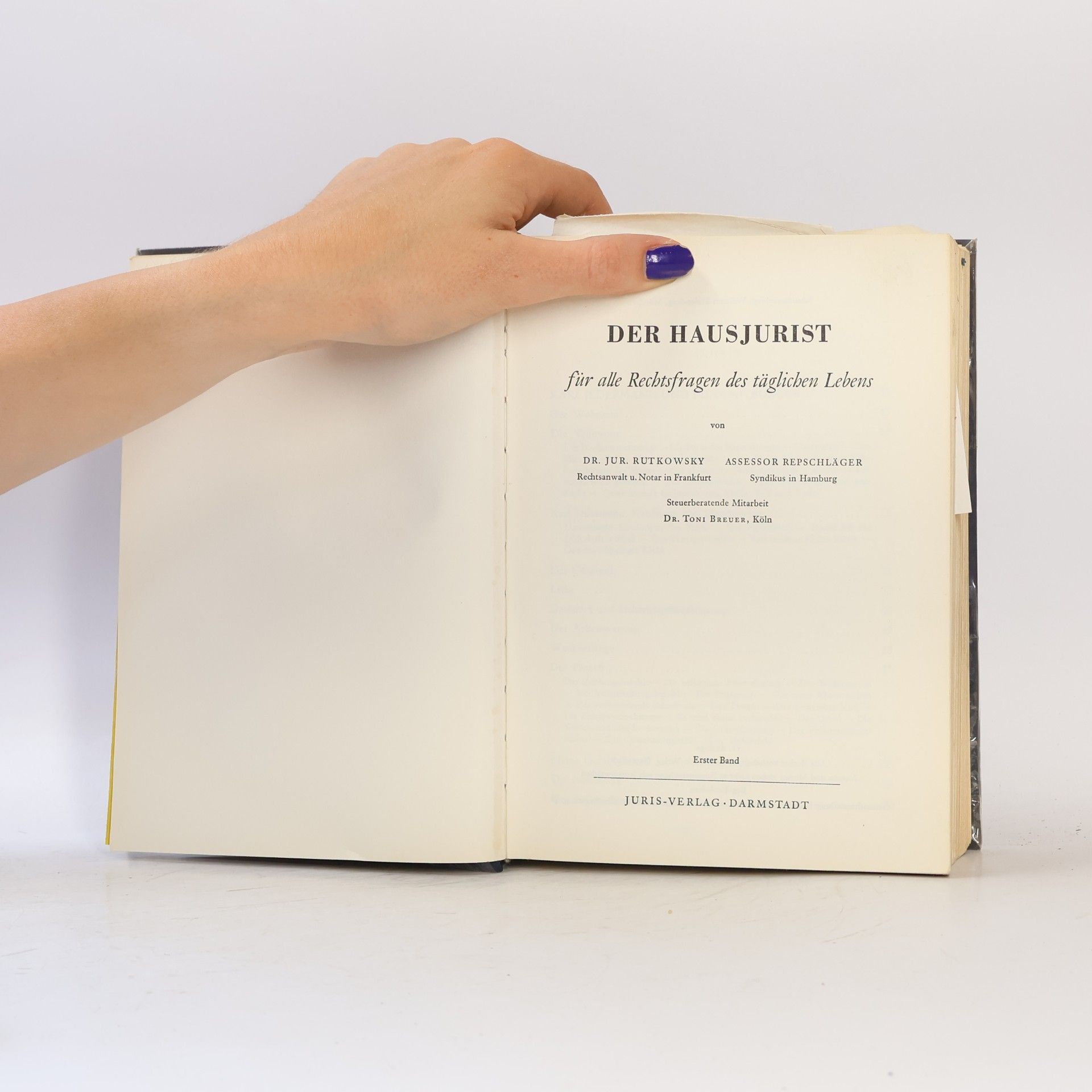 Heinz Rutkowsky Der Hausjurist
