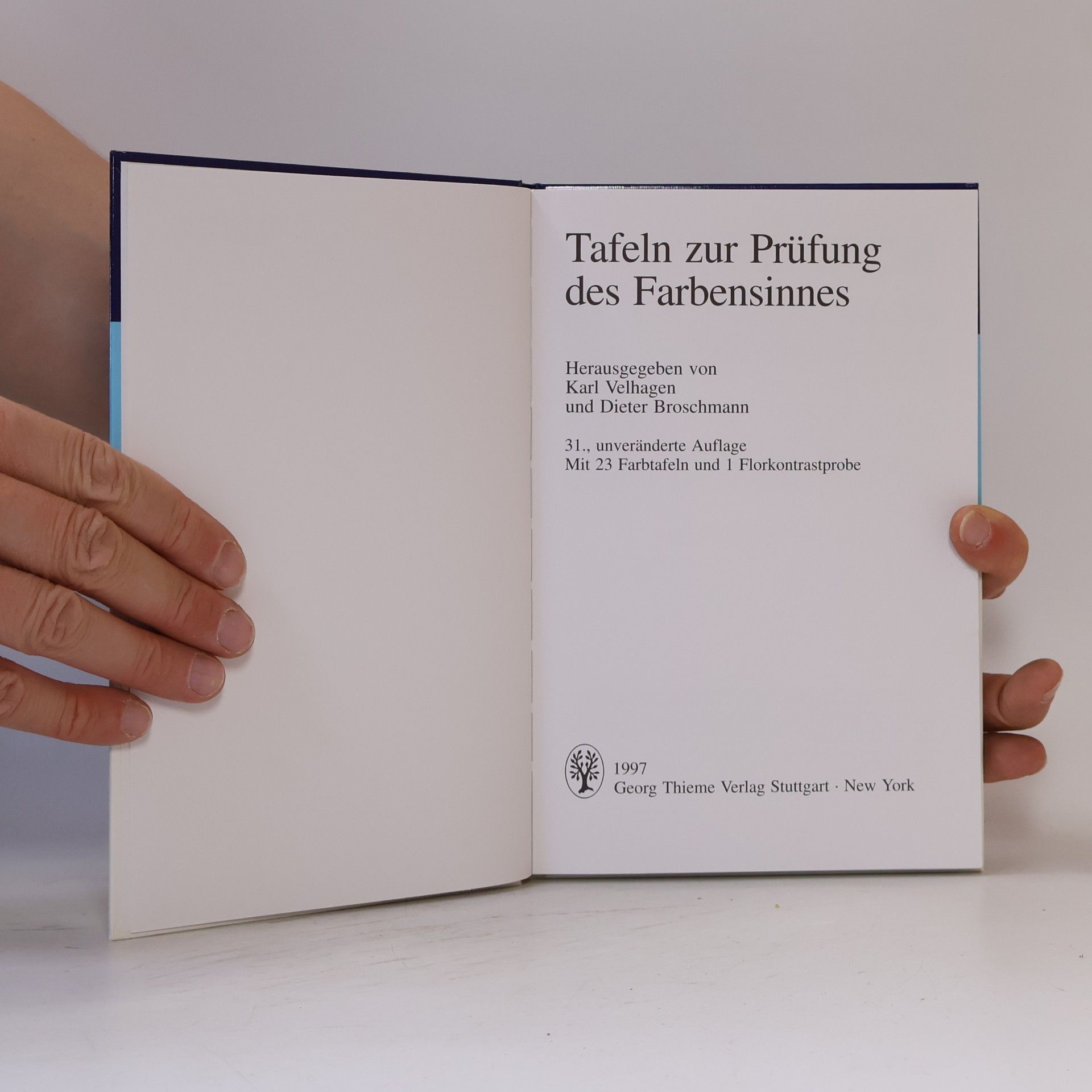 Karl Velhagen Tafeln zur Prüfung des Farbensinnes