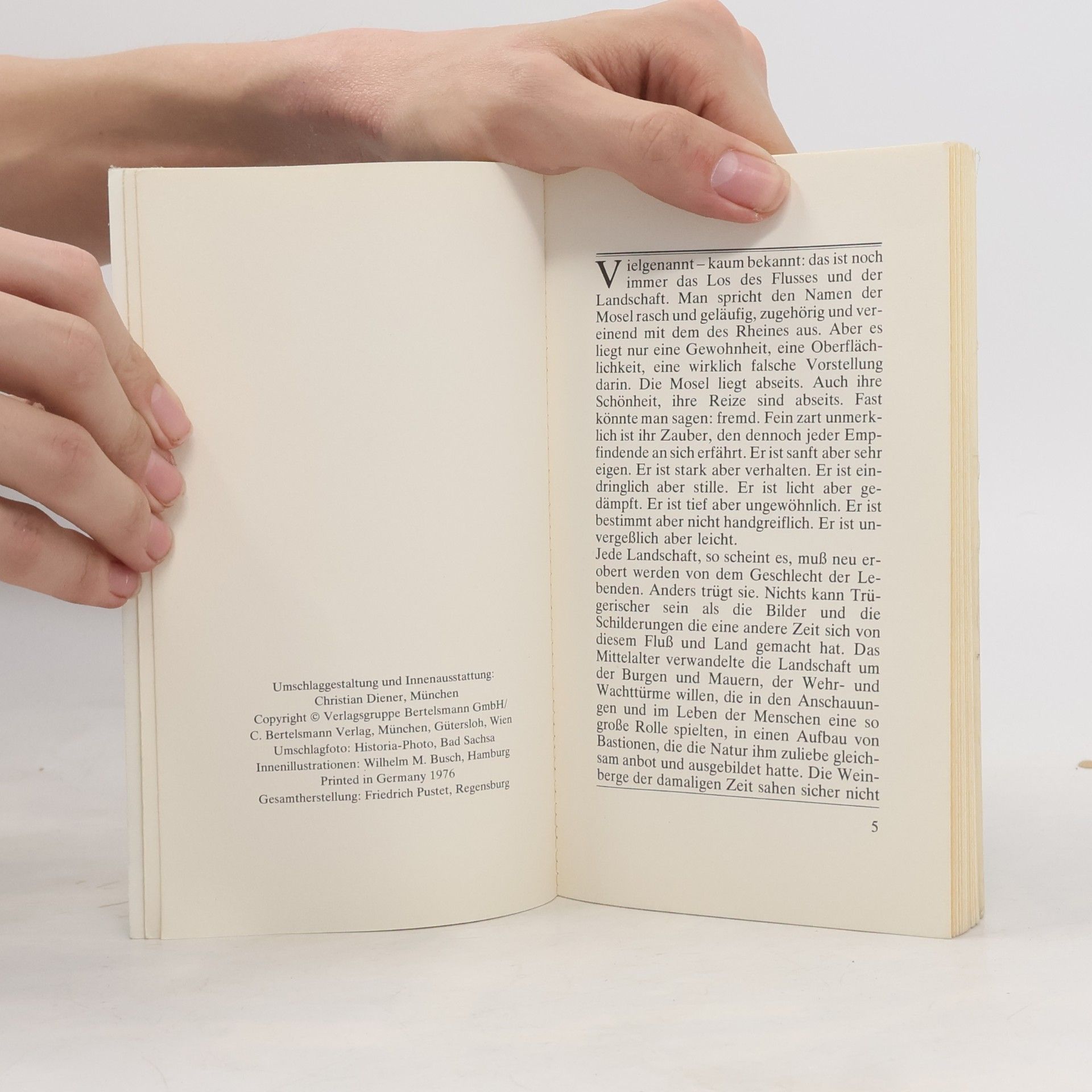 Rudolf G. Binding Moselfahrt aus Liebeskummer