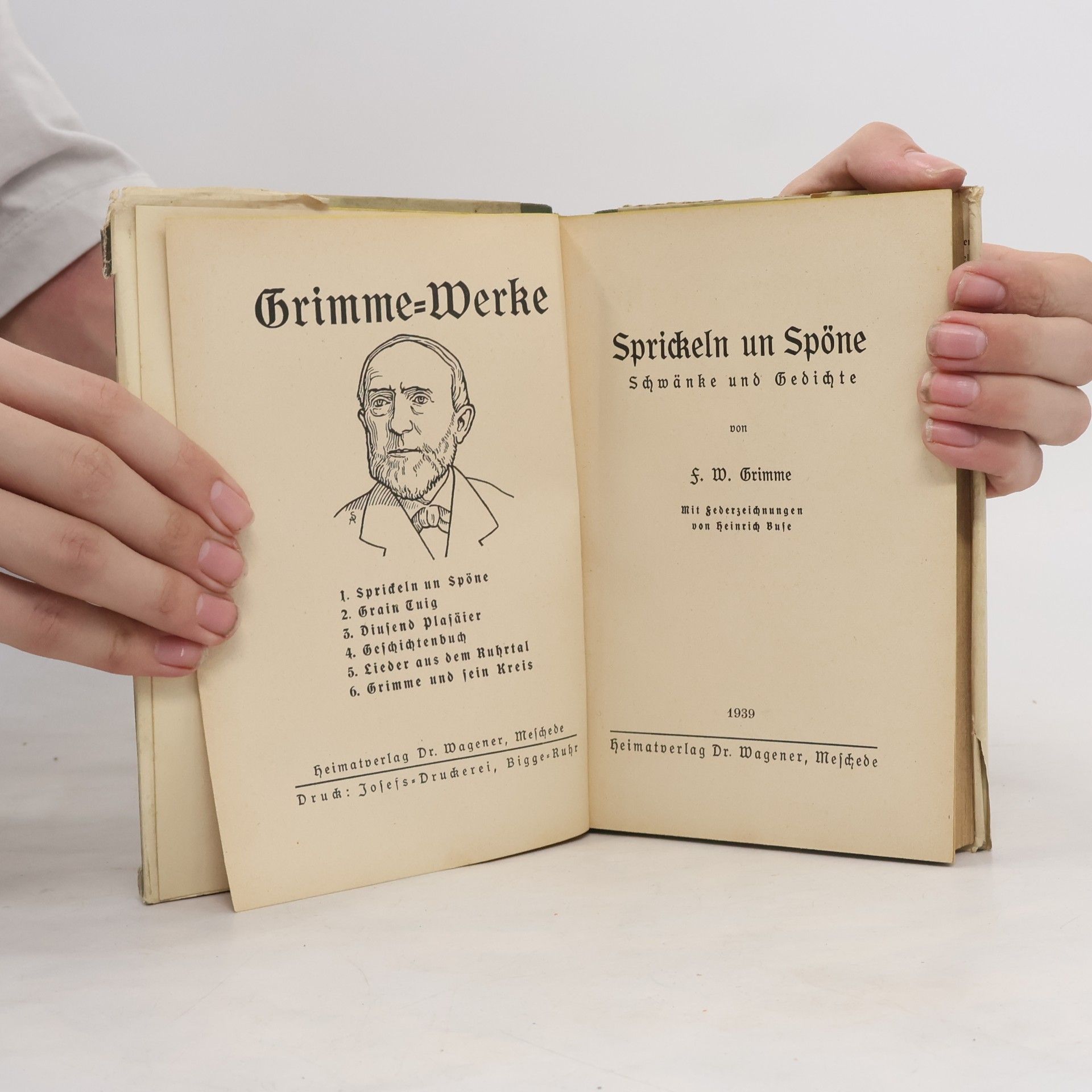 Friedrich W. Grimme Sprickeln un Spöne