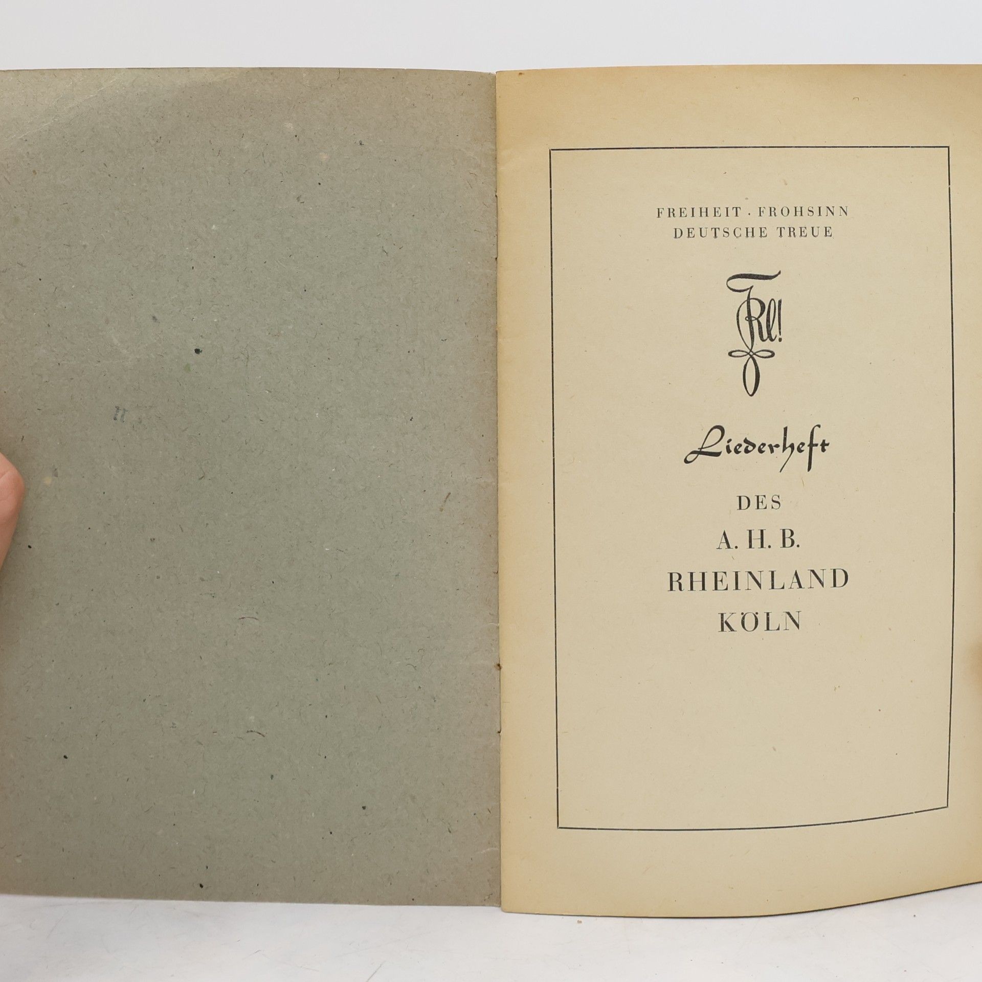 kolektiv Liederheft des A.H.B. Rheinland Köln