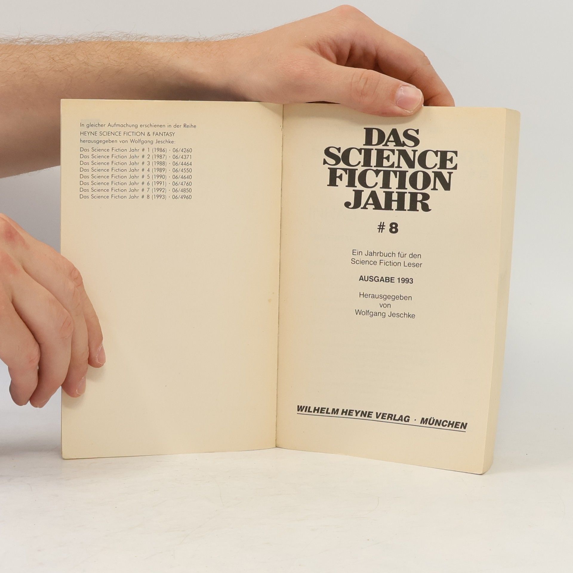 Wolfgang Jeschke Das Science Fiction Jahr 8, 1993
