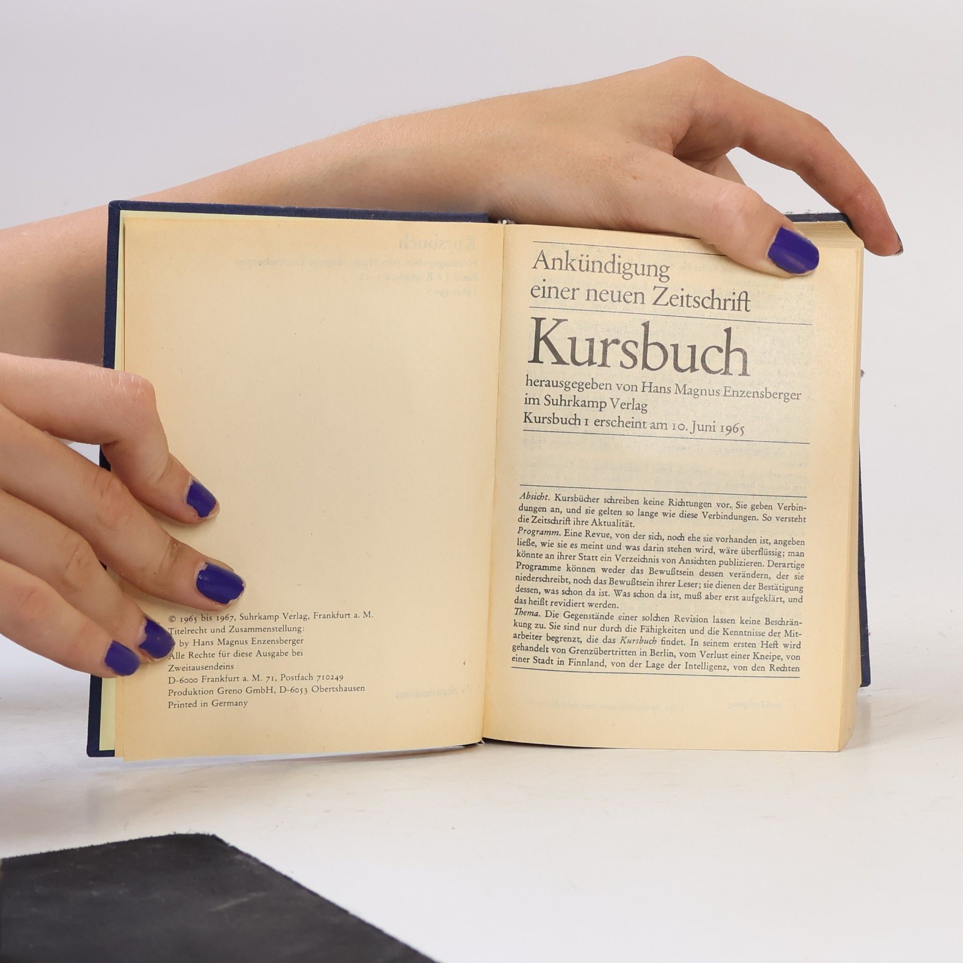 Autorenkollektiv Kursbuch I. 1965 bis 1967