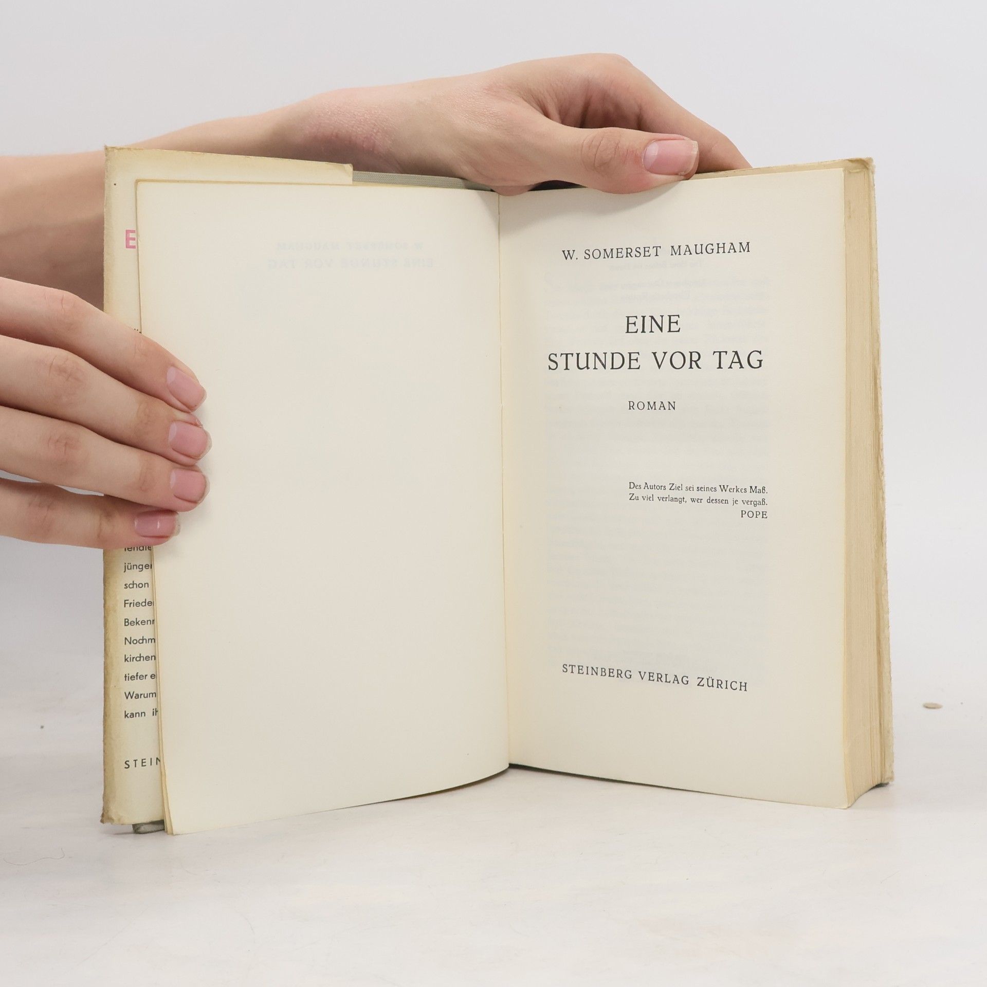 William Somerset Maugham Eine Stunde vor Tag