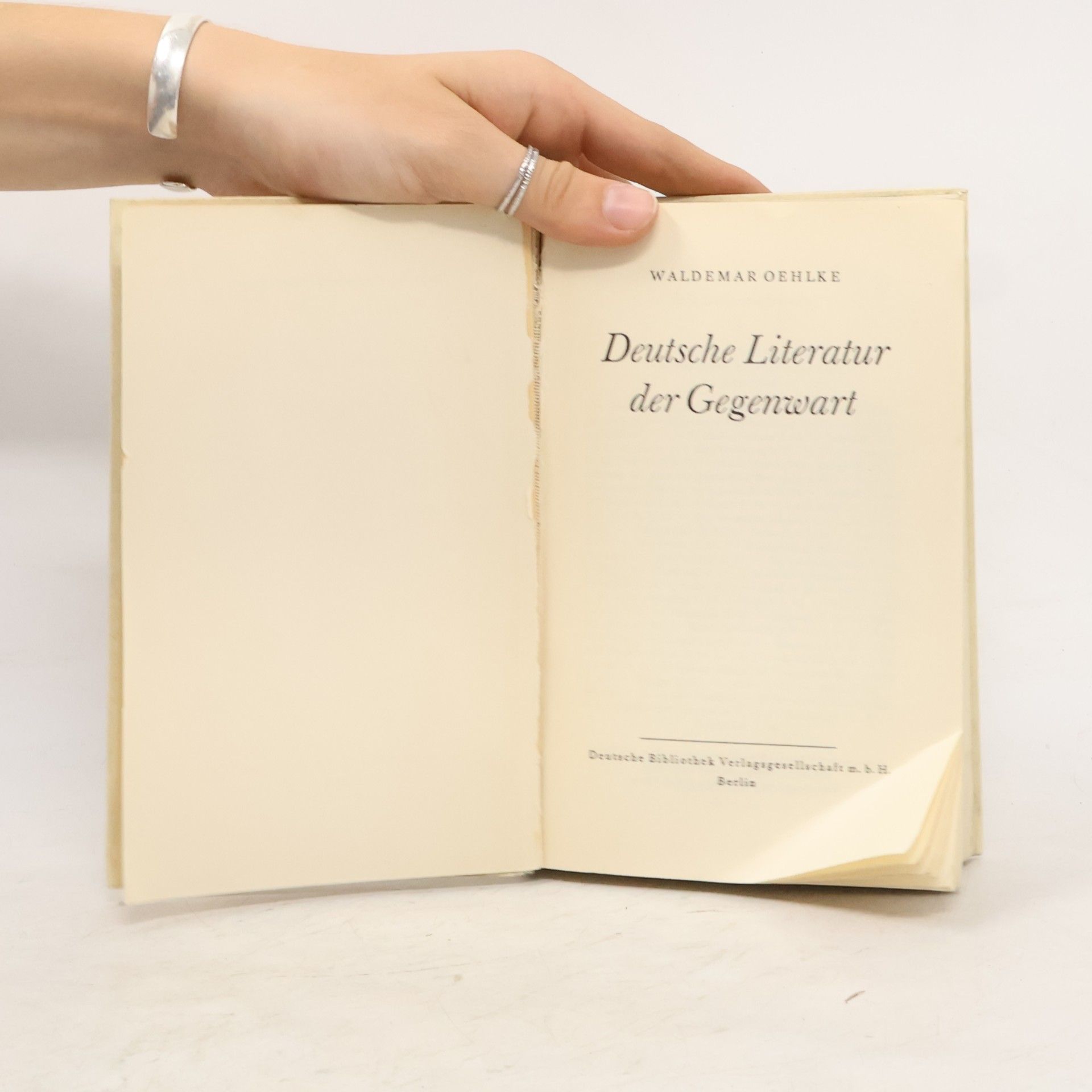 Waldemar Oehlke Deutsche Literatur der Gegenwart