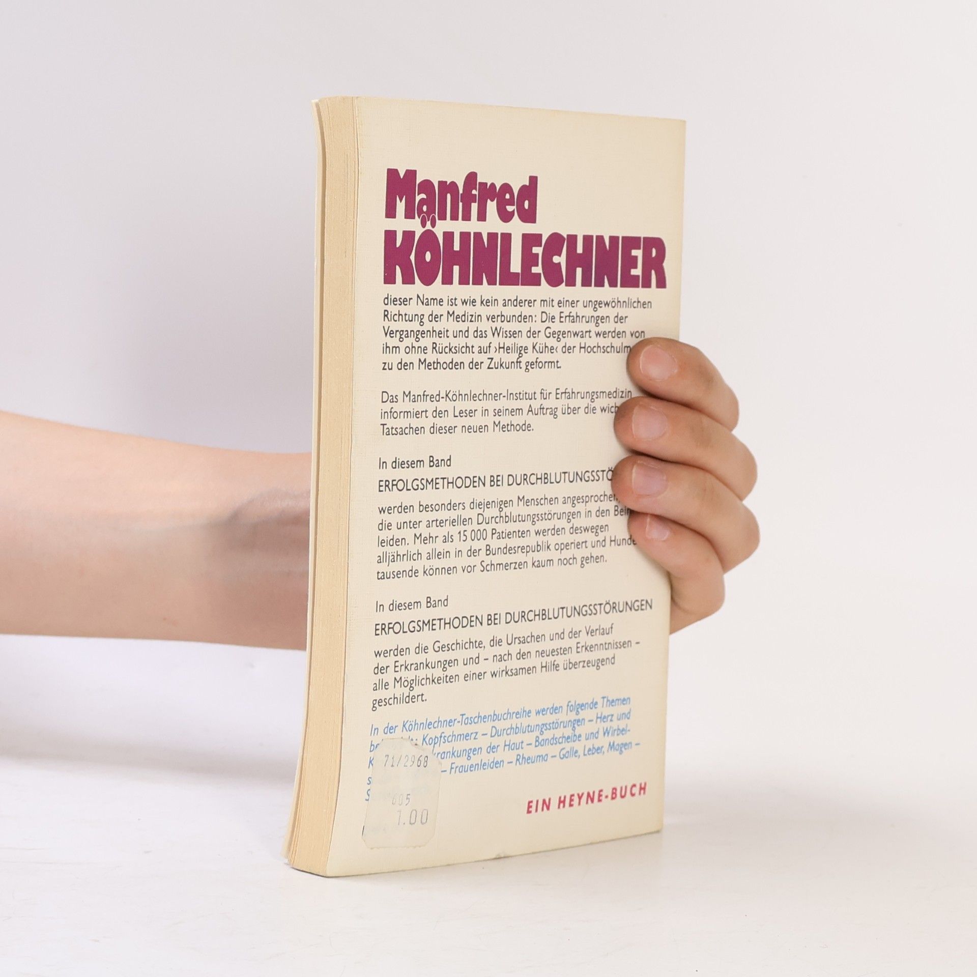 Manfred Köhnlechner Erfolgsmethoden bei Durchblutungsstörungen