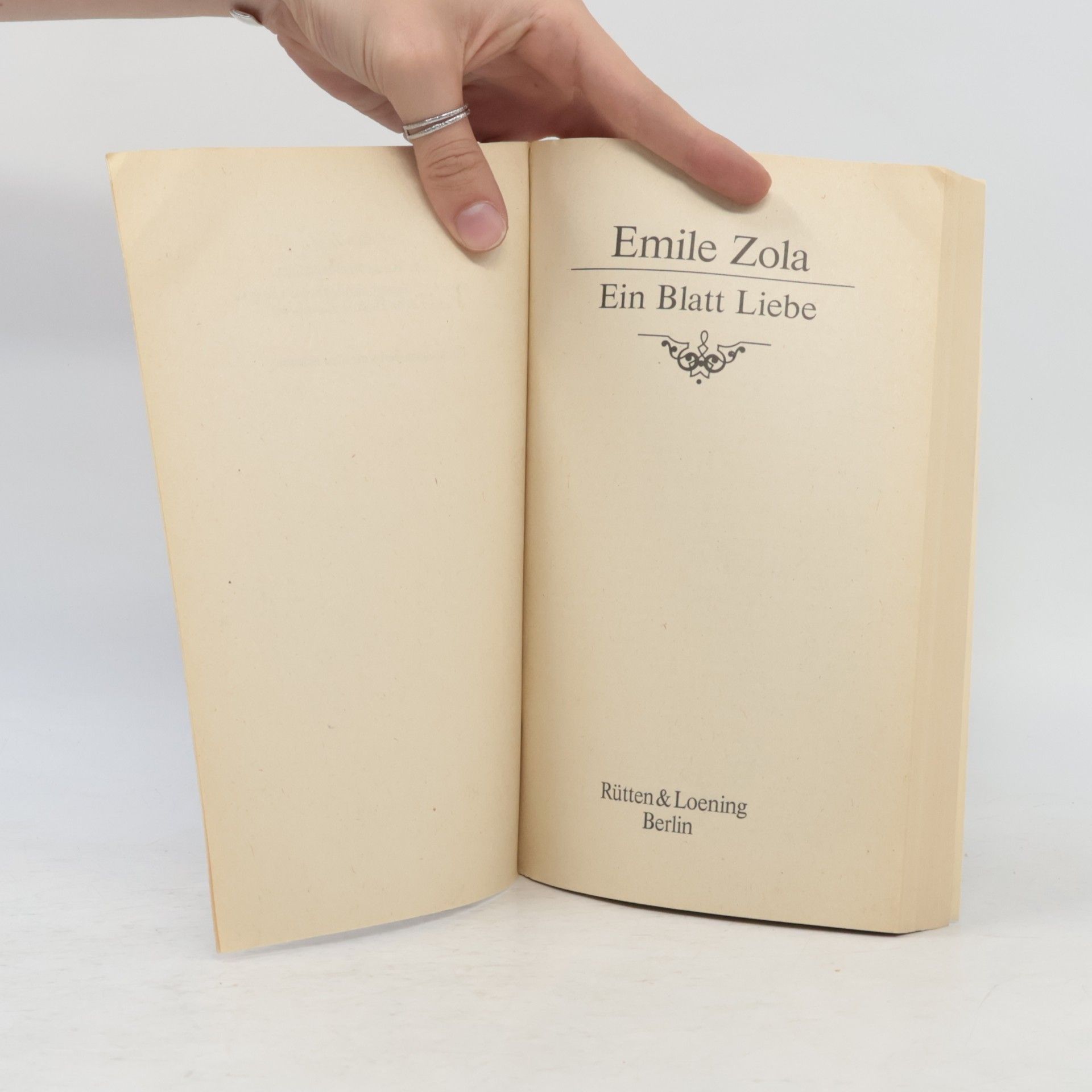 Émile Zola Ein Blatt Liebe