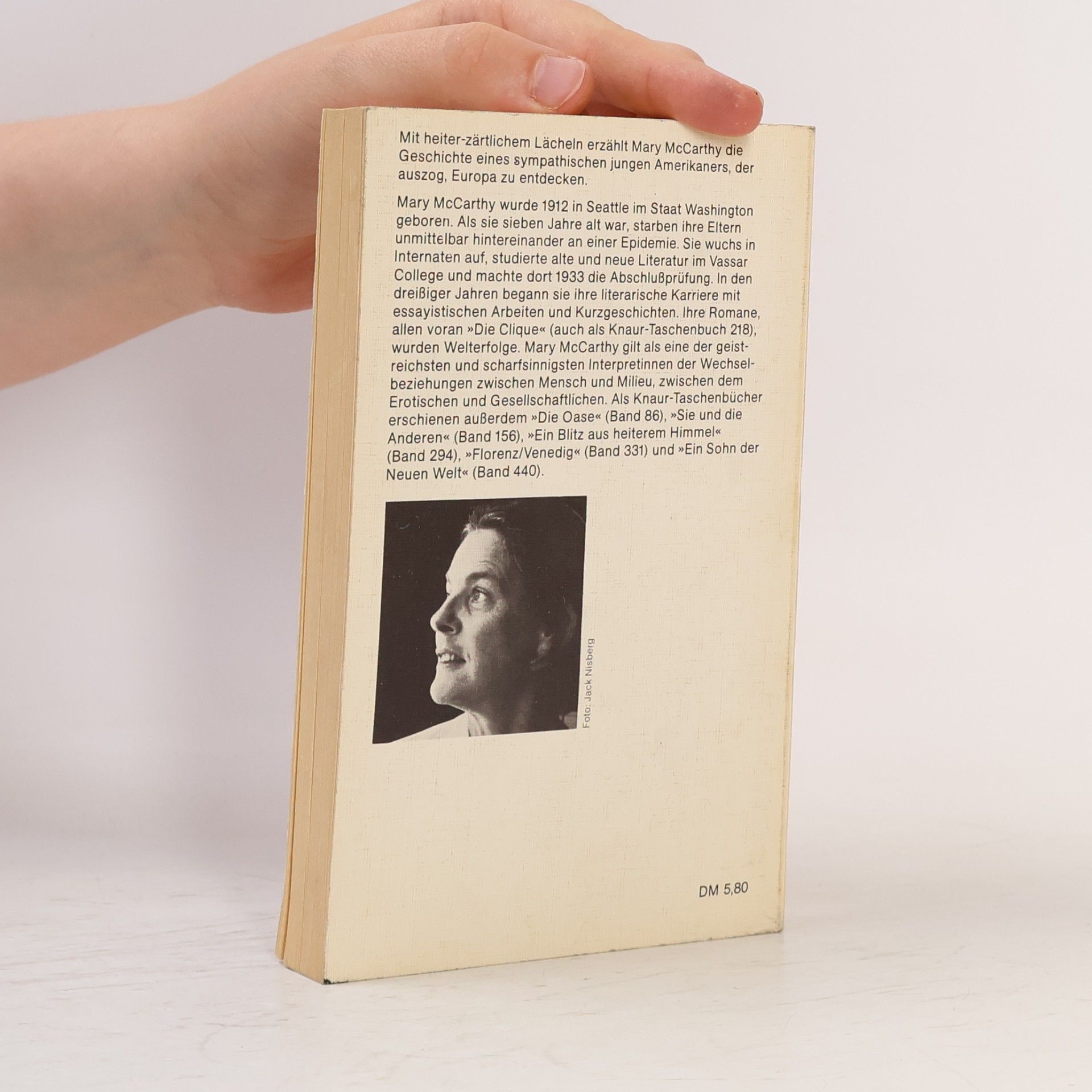 Mary McCarthy Ein Sohn der Neuen Welt
