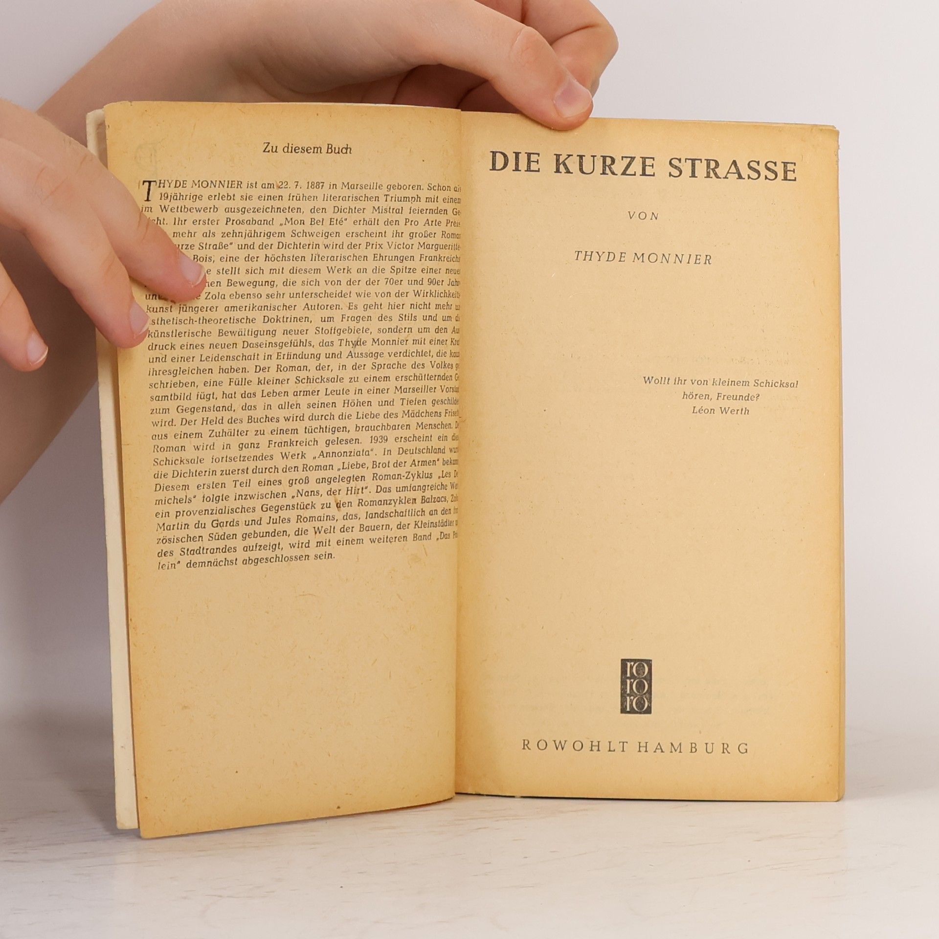 Thyde Monnier Die kurze Strasse