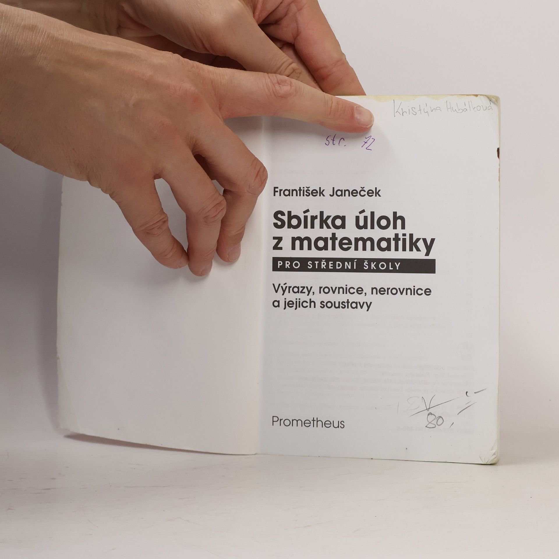 František Janeček Sbírka úloh z matematiky pro střední školy