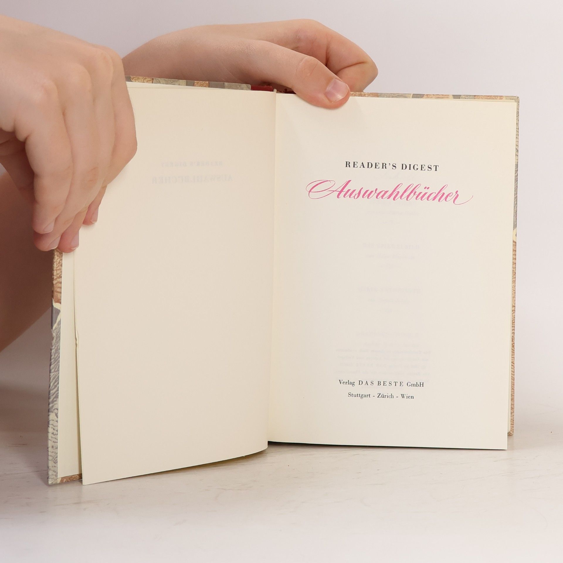 Stefan Zweig Reader's Digest Auswahlbücher. Afrika Kitabu. Das Spiegelbild. Marie Antoinette. Draussen in Nr. 3