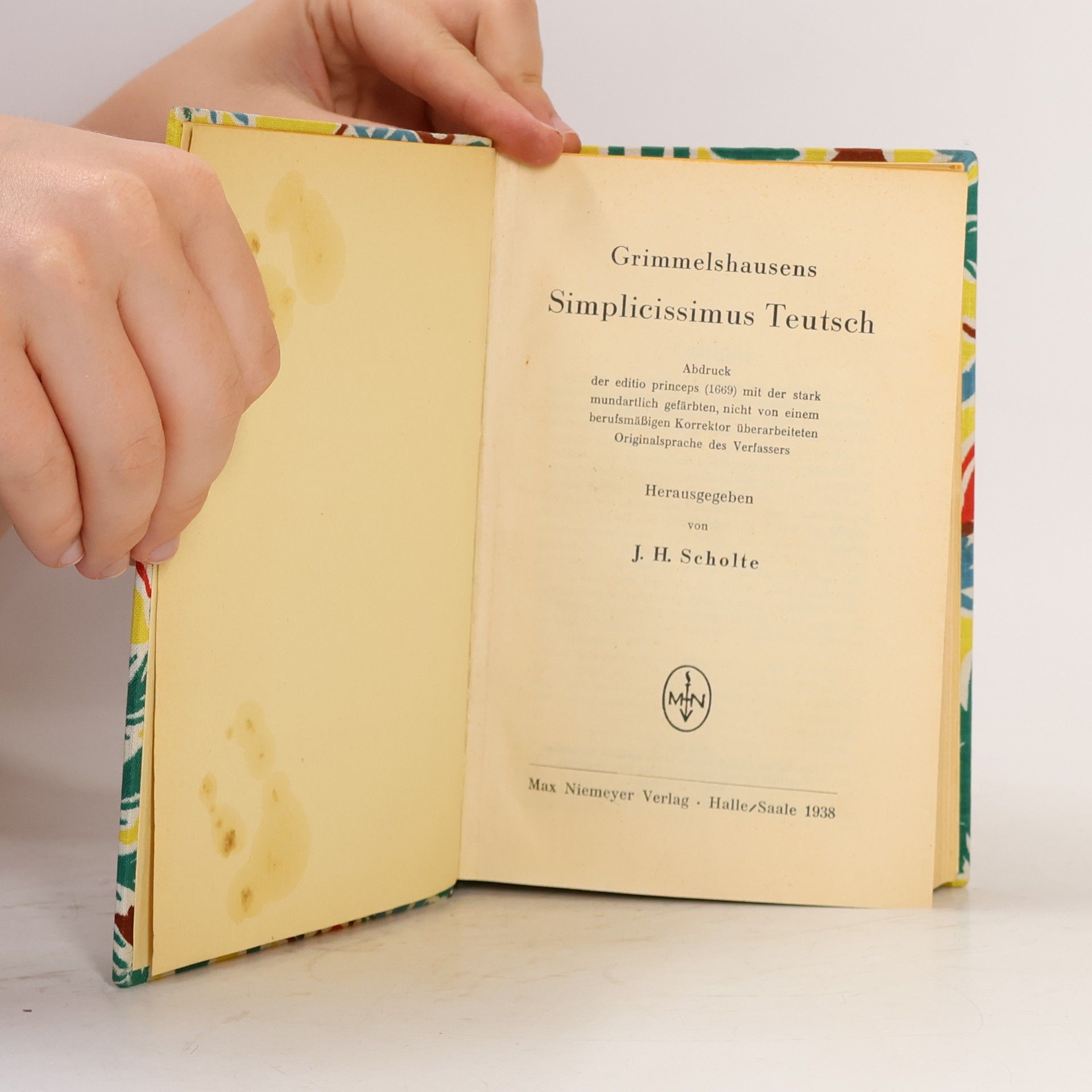 J. H. Scholte Grimmelshausens Simplicissimus Teutsch