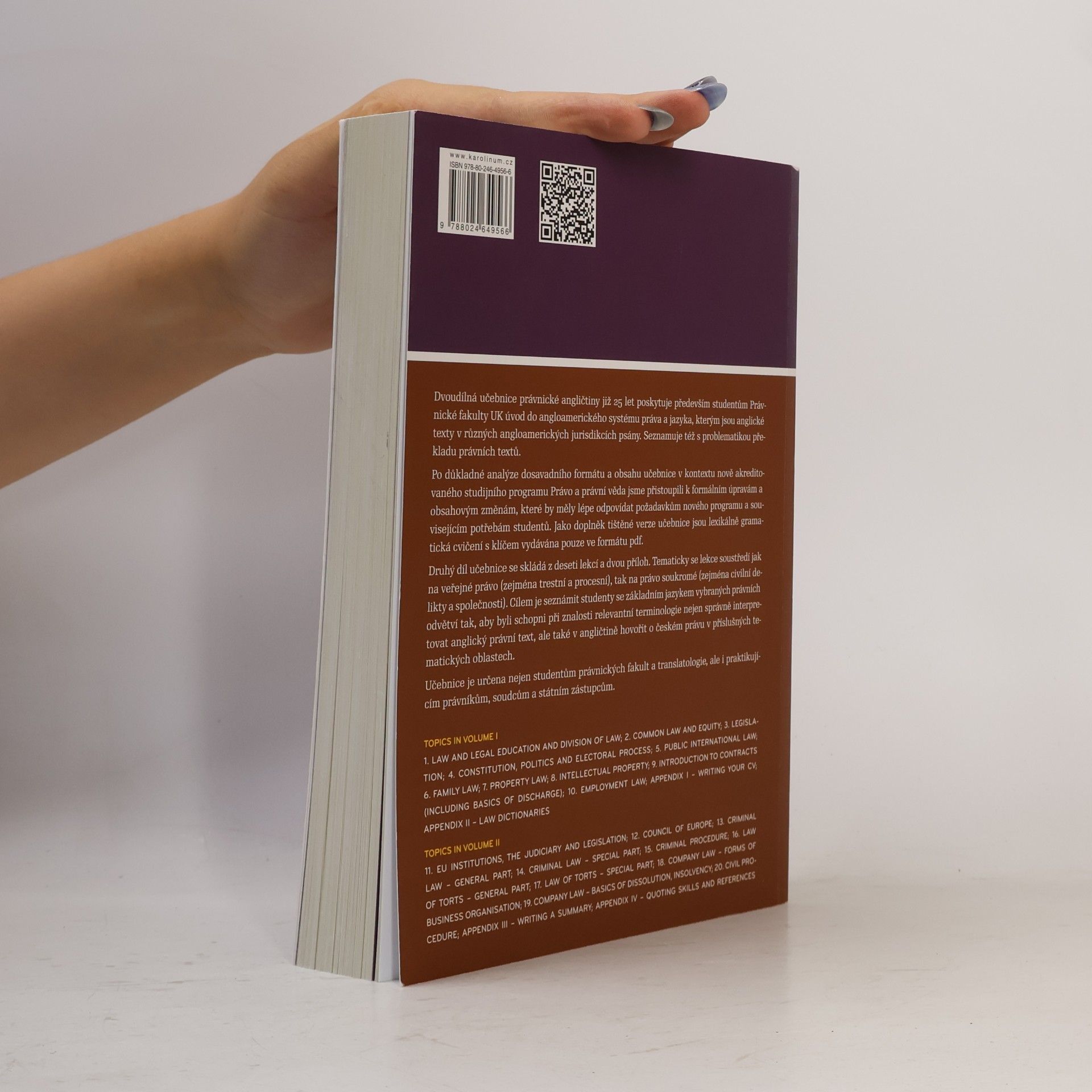 Univerzita Karlova Introduction to legal English : 2020. Volume II
