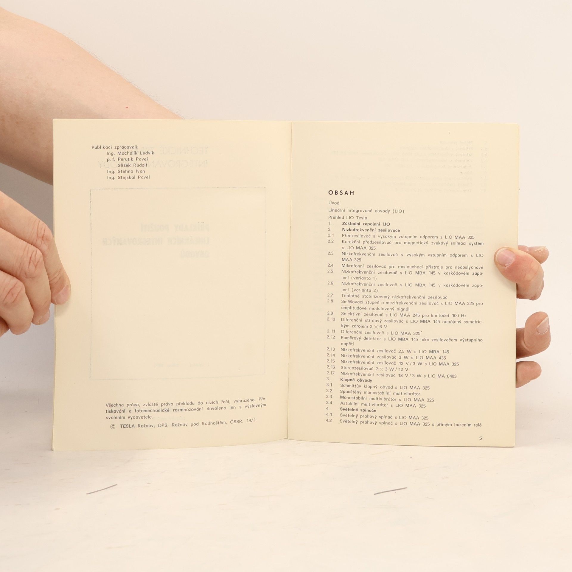 Various authors Příklady použití lineárních integrovaných obvodů