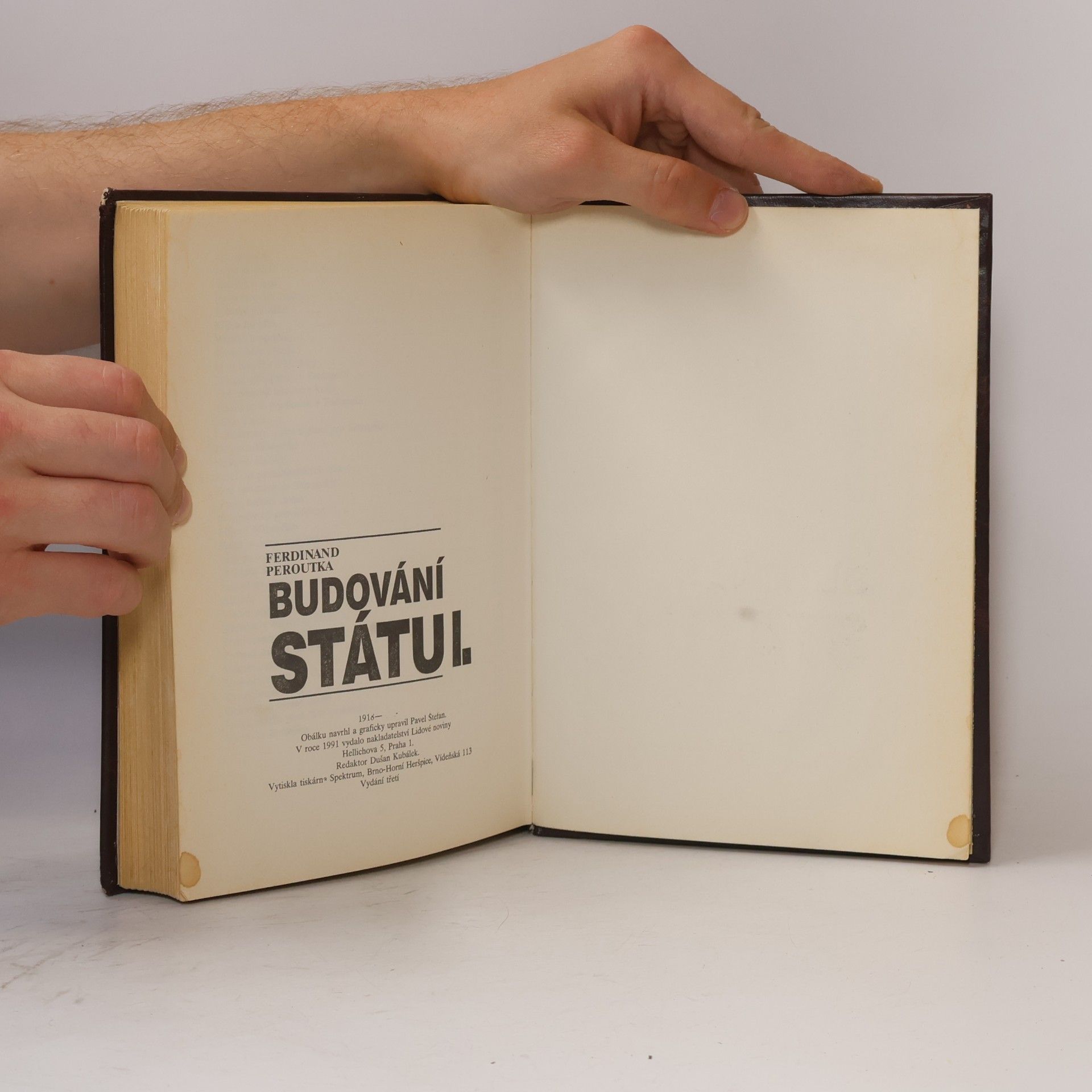 Ferdinand Peroutka Budování státu I.