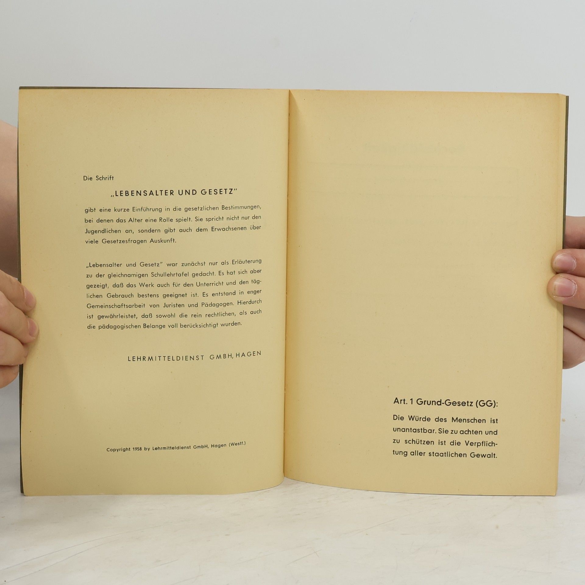 Collectif d'auteurs Lebensalter und Gesetz