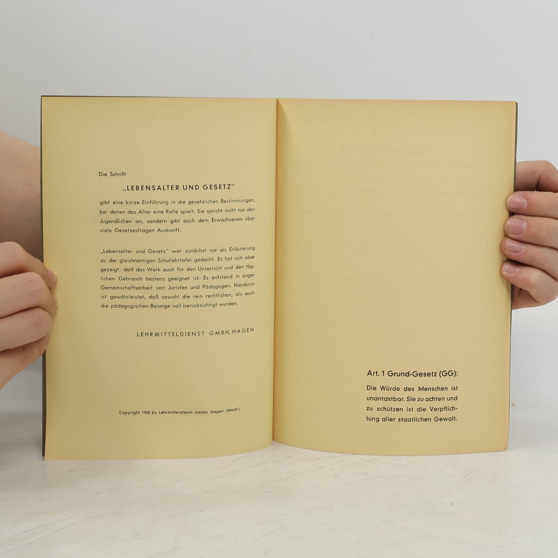 Various authors Lebensalter und Gesetz