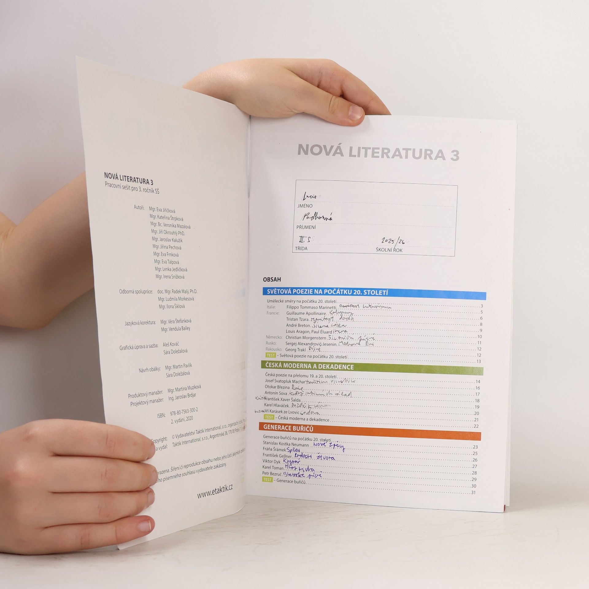 Kolektiv autorů Nová literatura 3 : pracovní sešit pro 3. ročník SŠ