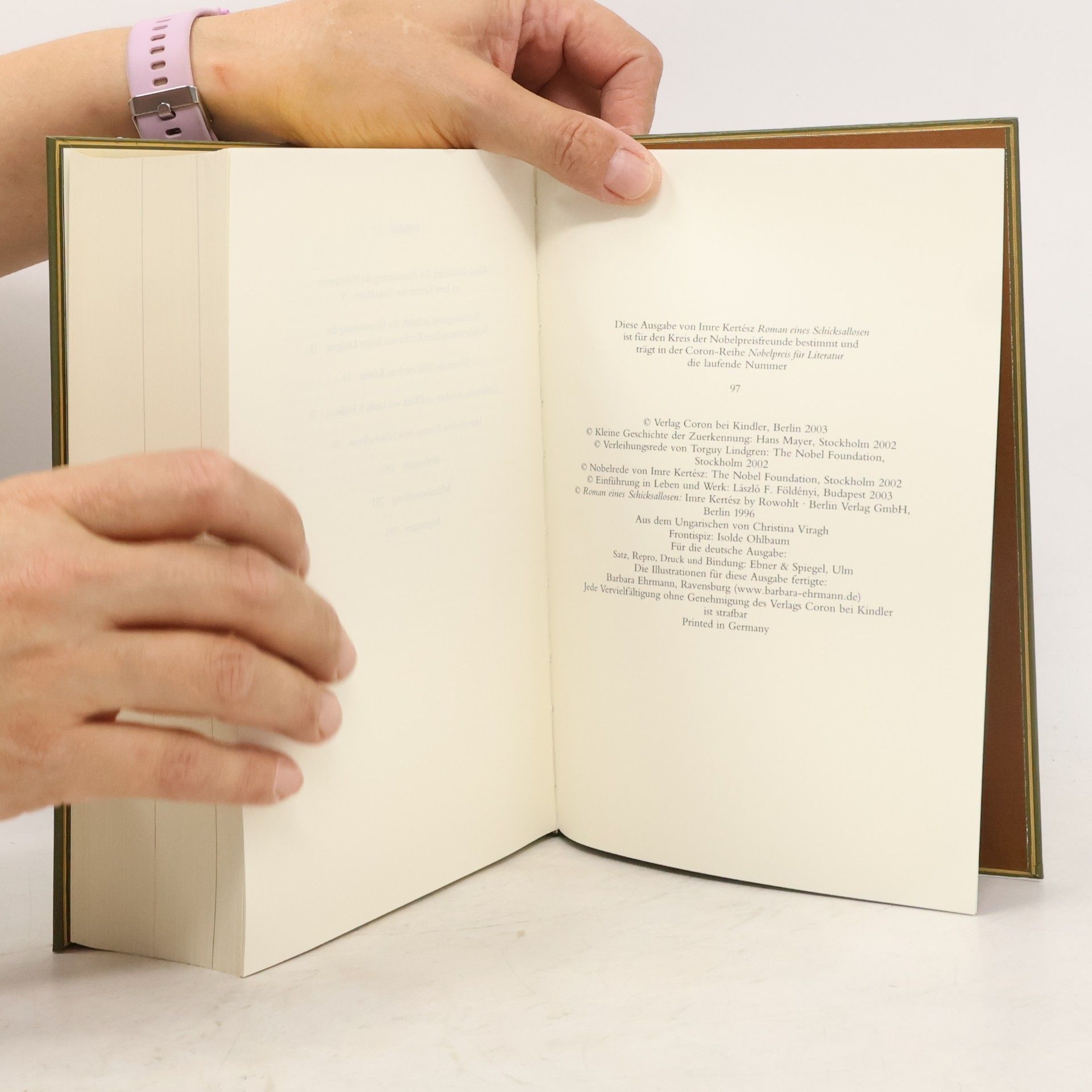 Imre Kertész Nobelpreis 2000-2002. Der Berg der Seele. Der Rätsel der Ankunft. Roman eines Schicksallosen.