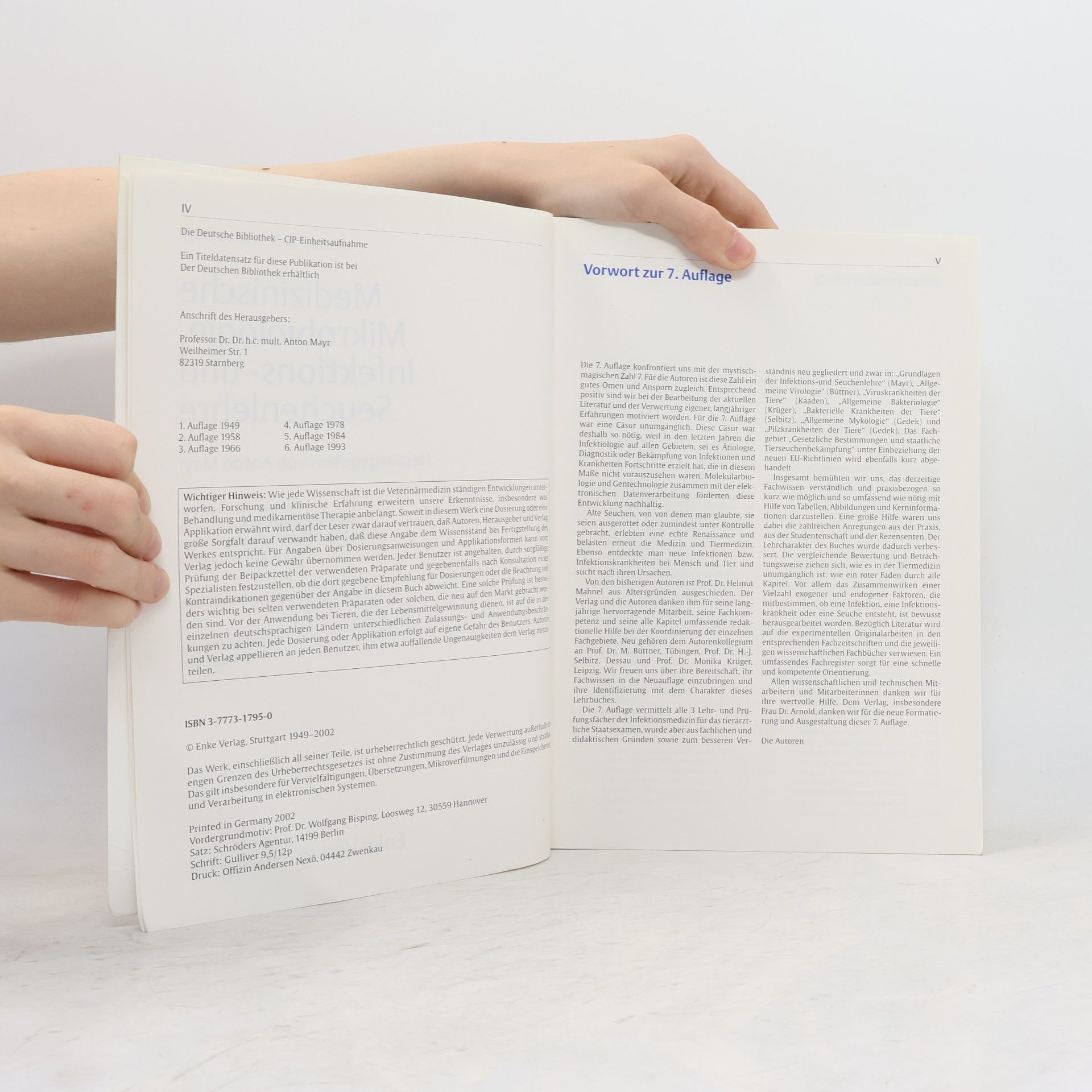 Anton Mayr Medizinische Mikrobiologie, Infektions- und Seuchenlehre - Völlig neu bearbeitete Auflage