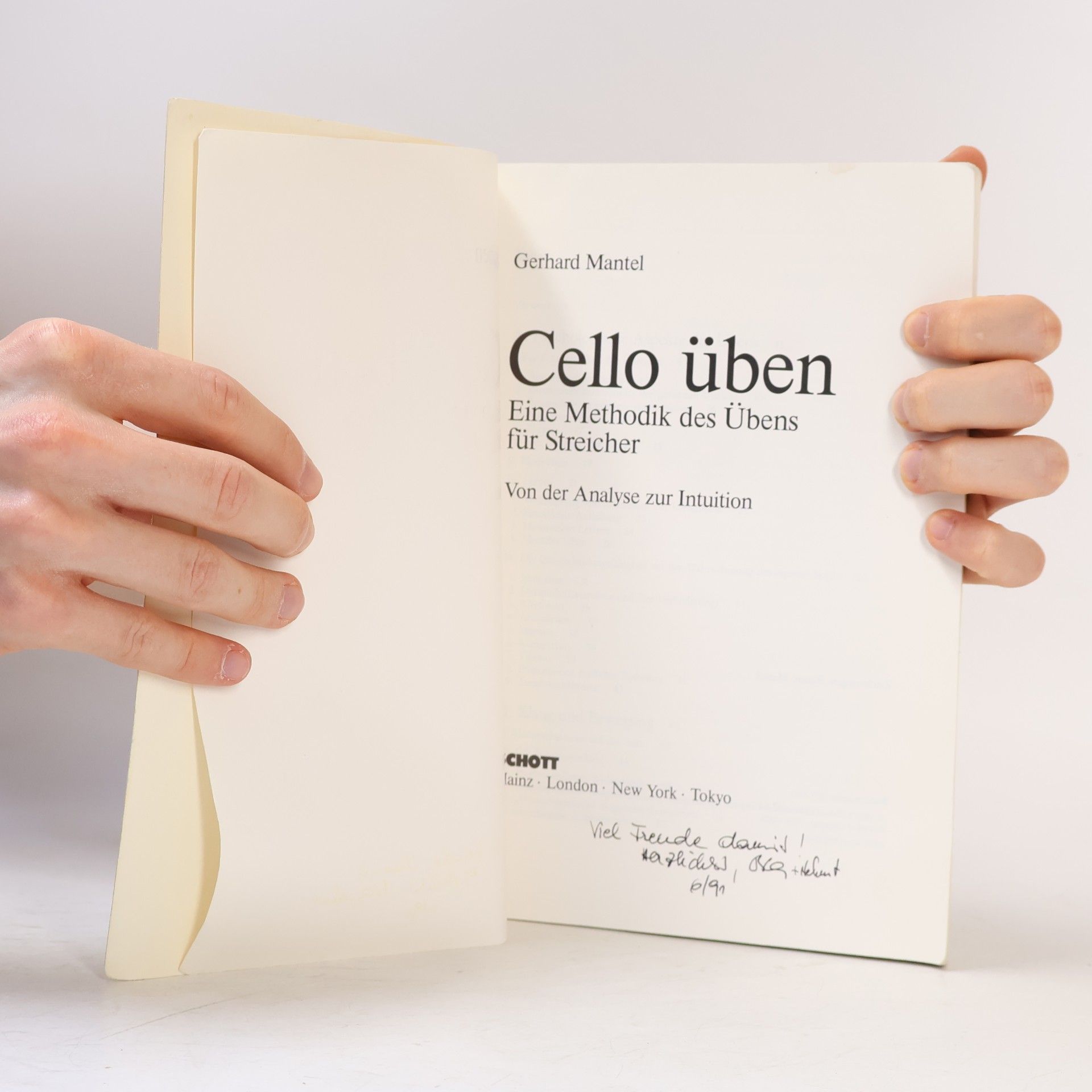 Gerhard Mantel Cello üben