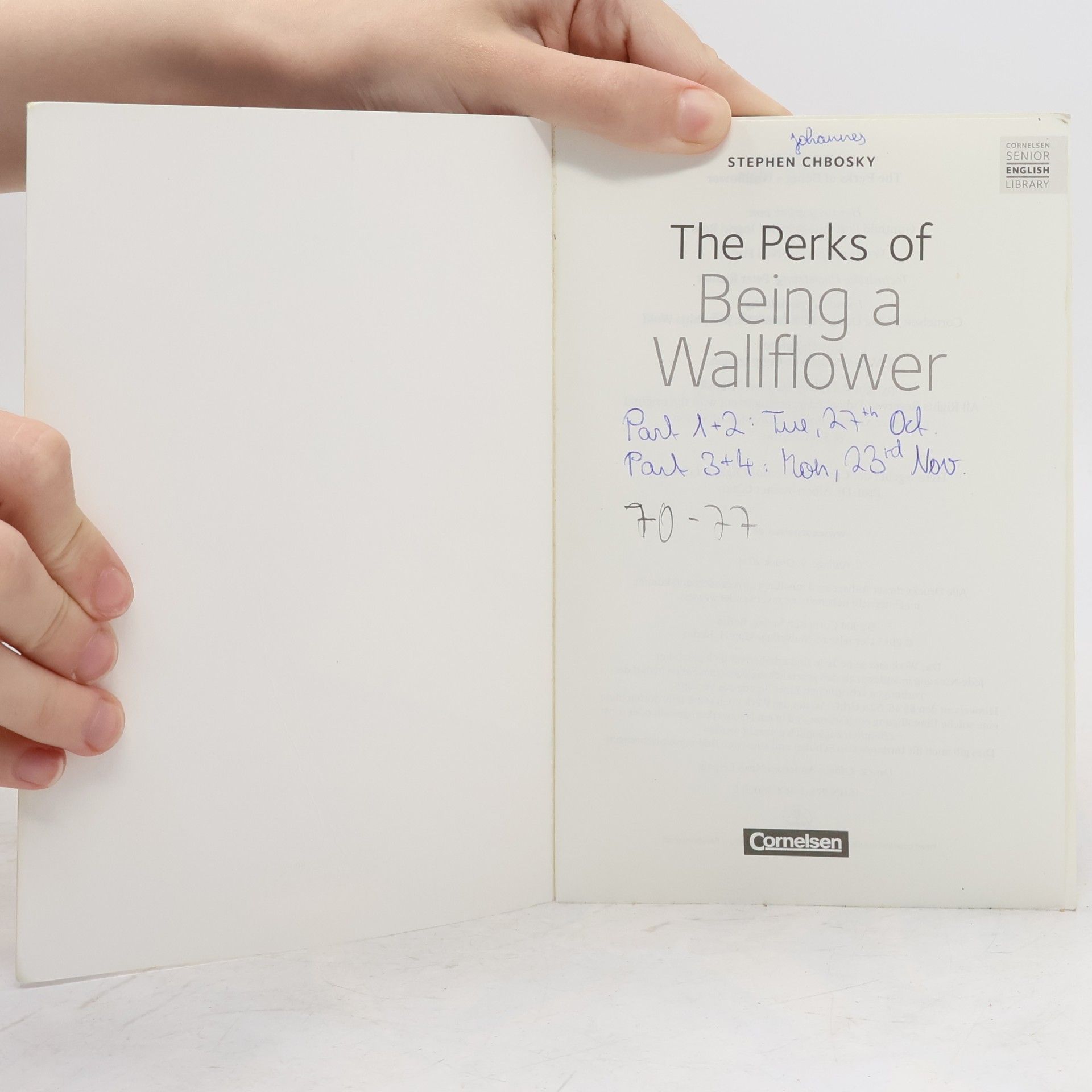 Stephen Chbosky The Perks of Being a Wallflower