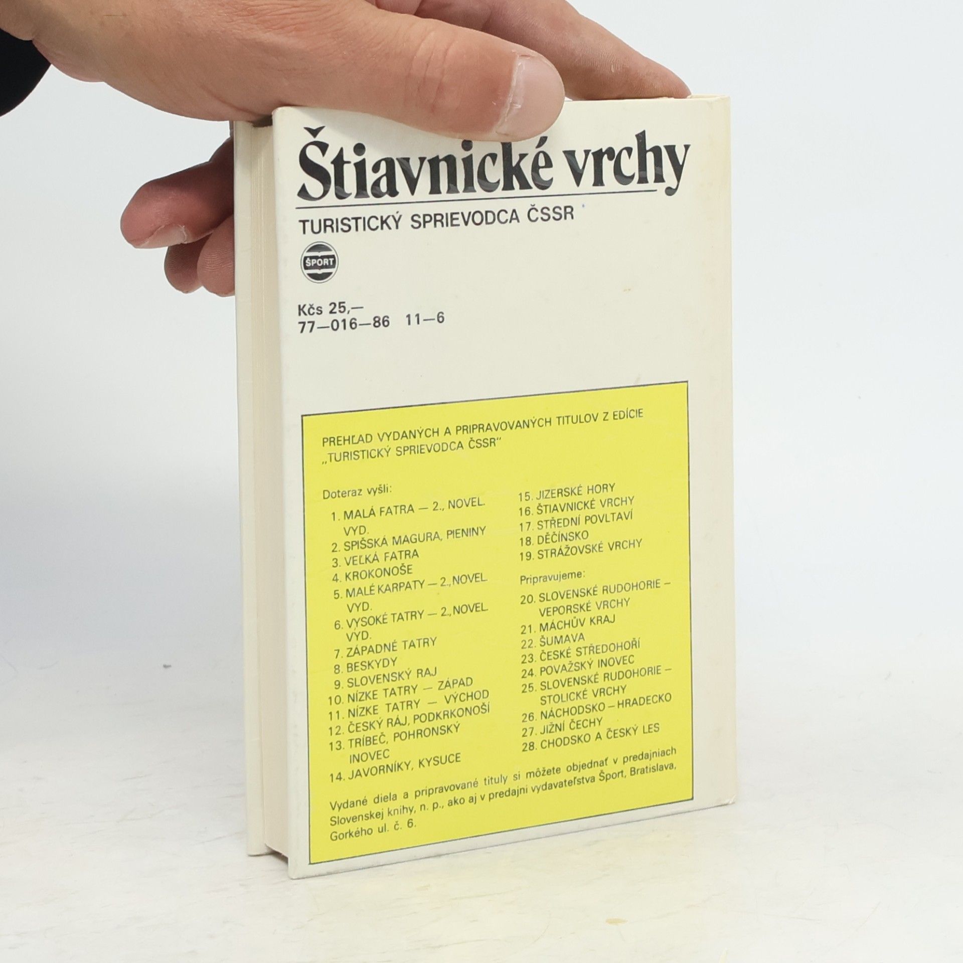 Albert Kelemen Štiavnické vrchy. Turistický sprievodca ČSSR 16