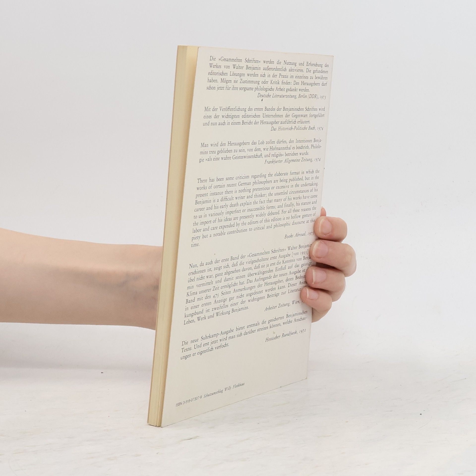 Walter Benjamin Gesammelte Schriften