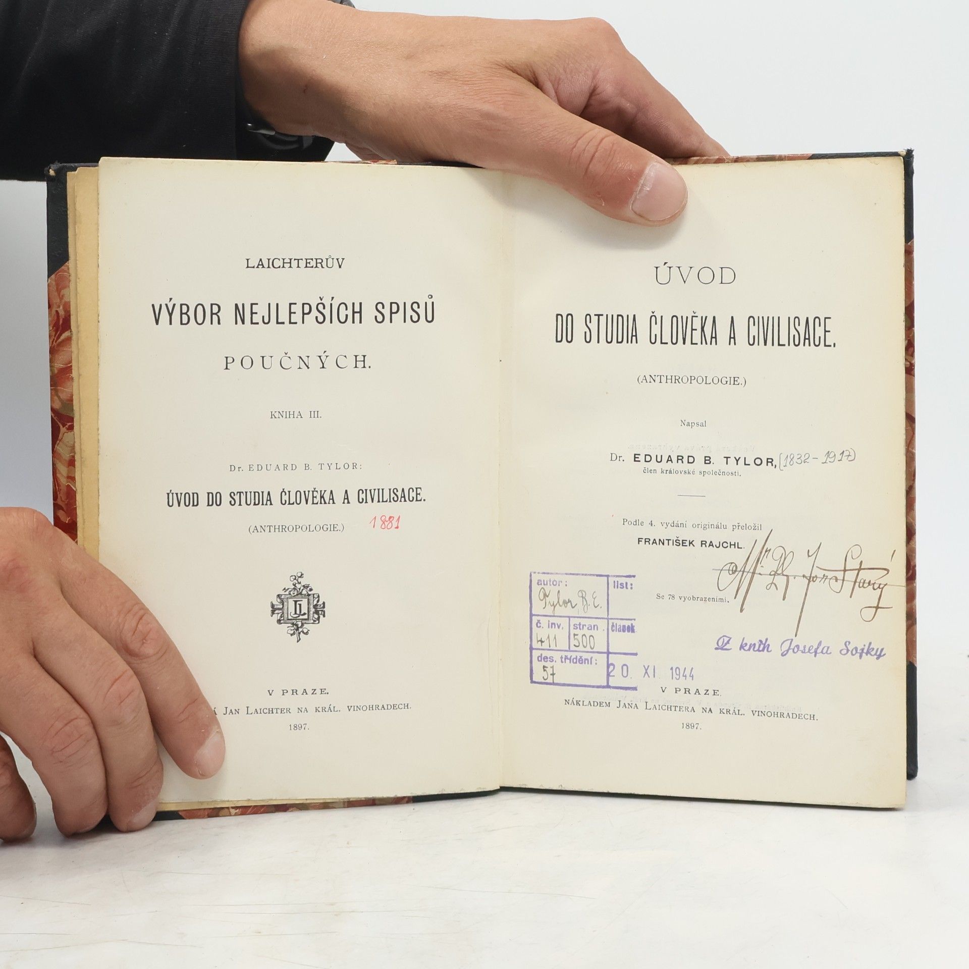 Eduard B. Tylor Úvod do studia člověka a civilisace (anthropologie)