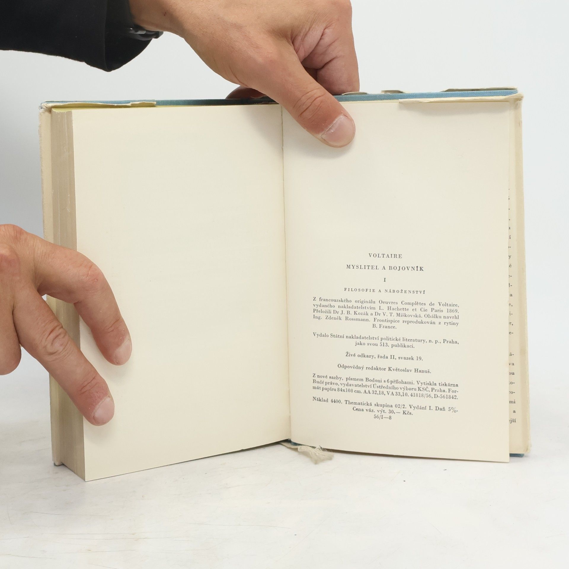 Voltaire Myslitel a bojovník I. filosofie náboženství