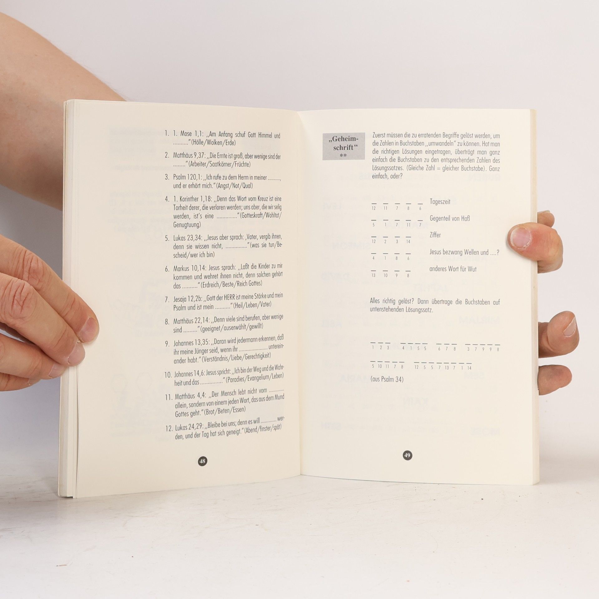 Sibylle Bamberger Querbeet durch die Bibel. Ein Rätselbuch für die ganze Familie.