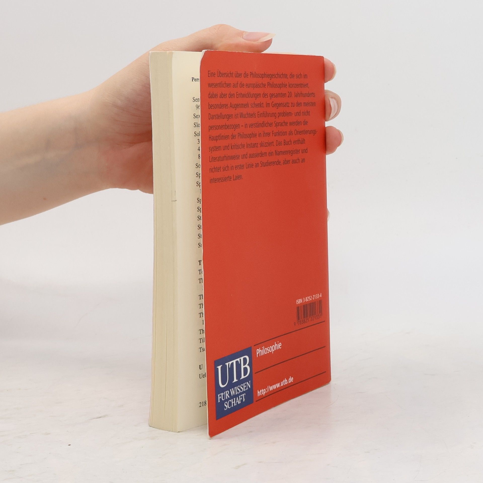 Kurt Wuchterl UTB: Einführung in die Philosophiegeschichte