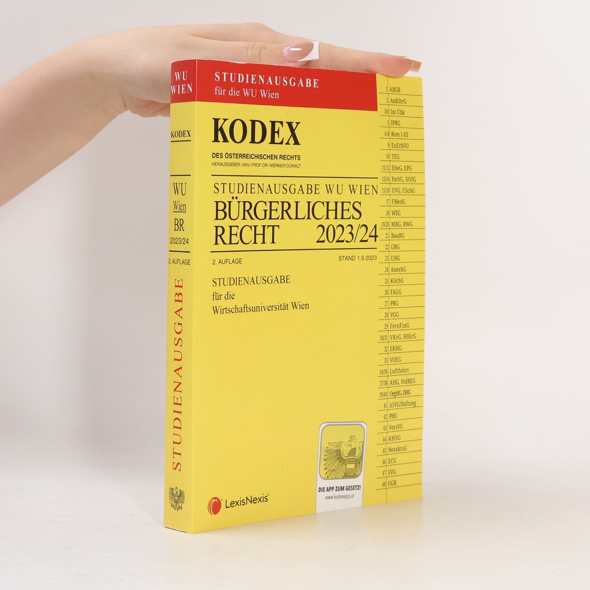 Werner Doralt Kodex Bürgerliches Recht für die WU 2023/24 - inkl. App: Studienausgabe für die WU Wien - 2. Auflage - Stand 1.9.2023