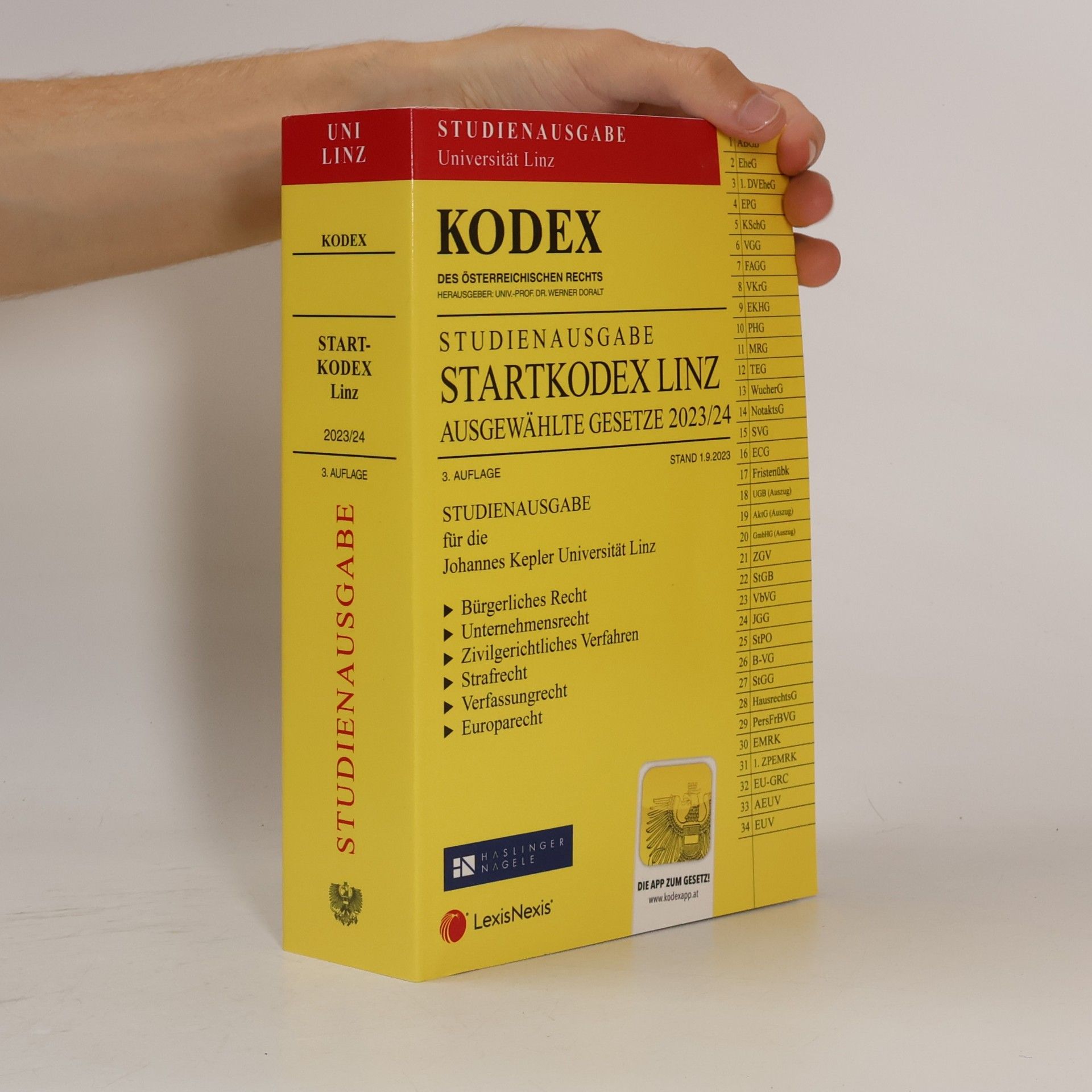 Werner Doralt Kodex Startkodex Linz 2023/24 - inkl. App: Studienausgabe für die Uni Linz