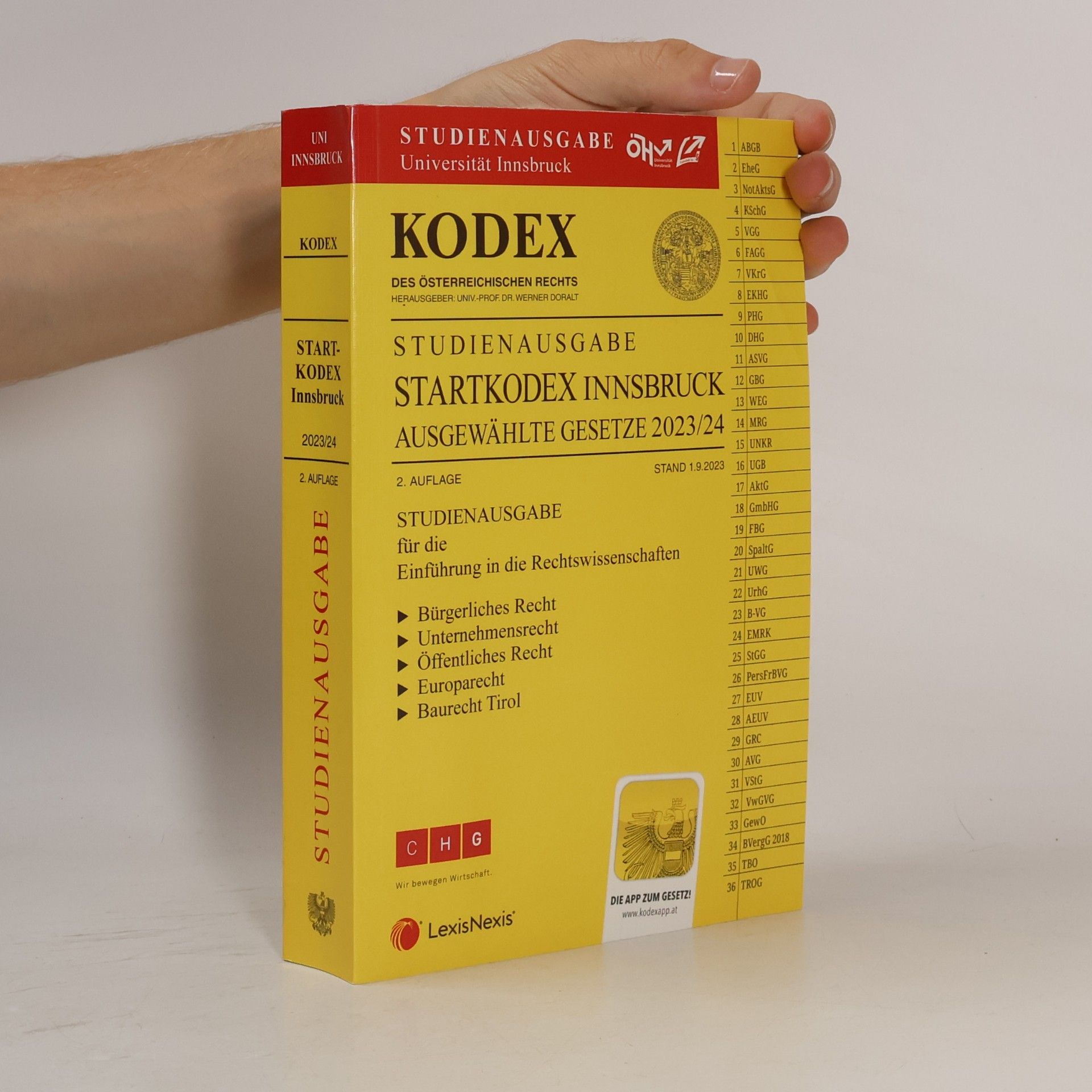 Werner Doralt Kodex Startkodex Innsbruck 2023/24 - inkl. App: Studienausgabe für die Uni Innsbruck - 2. Auflage – Stand 1.9.2023