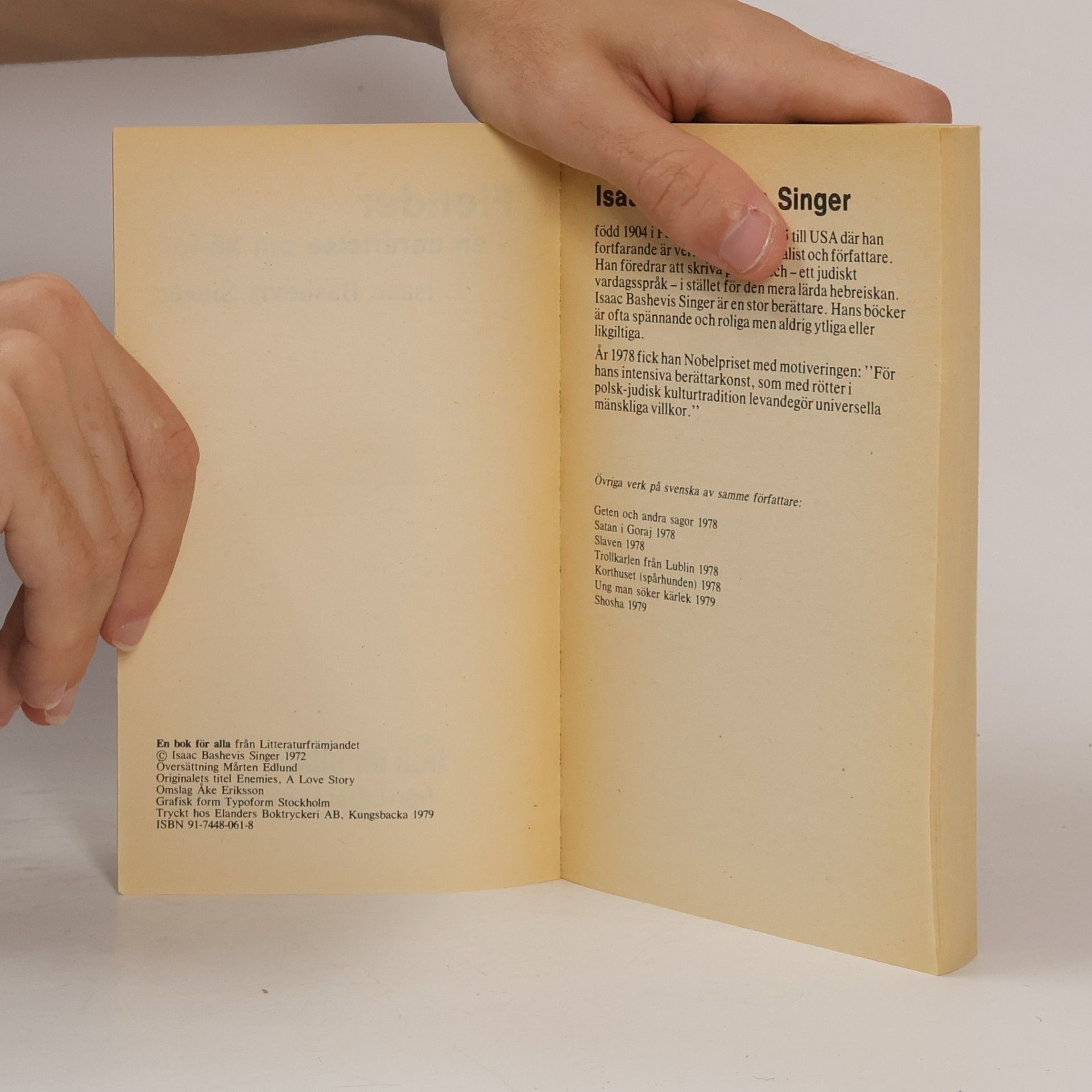 Isaac Bashevis Singer Fiender
